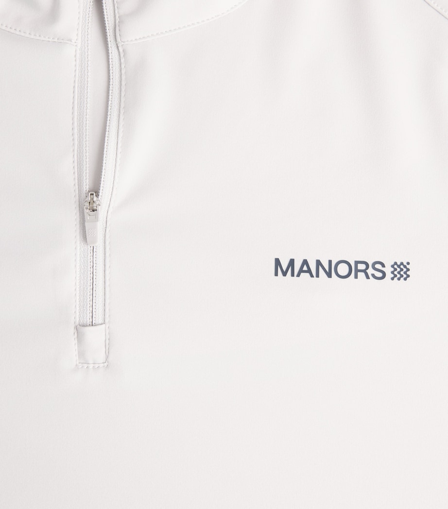 Manors Mens Tech Quarter-Zip 2.0 Mid-Layer Vapour Grey Image 6