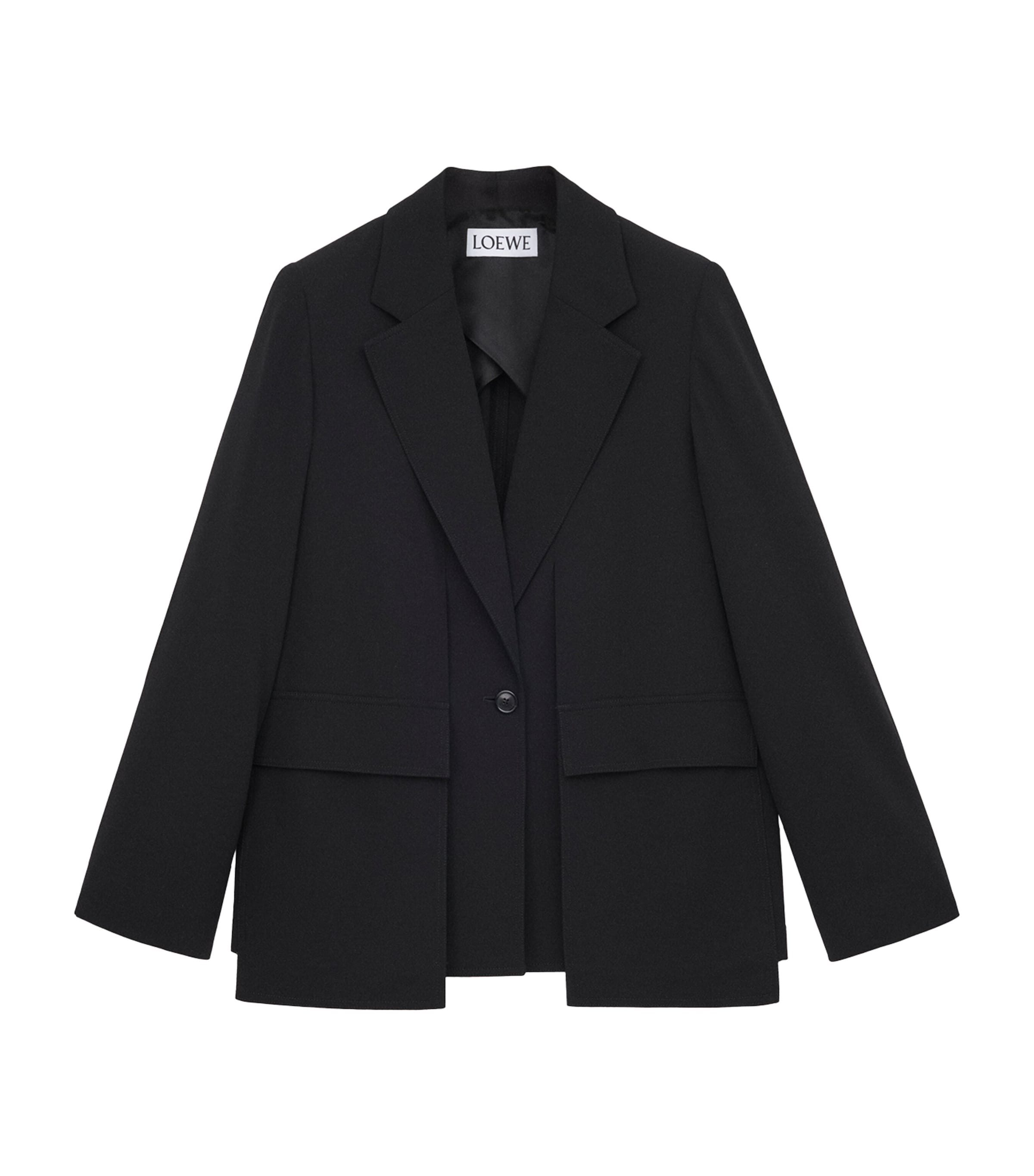 Wool Deconstructed Blazer BLACK Image 1