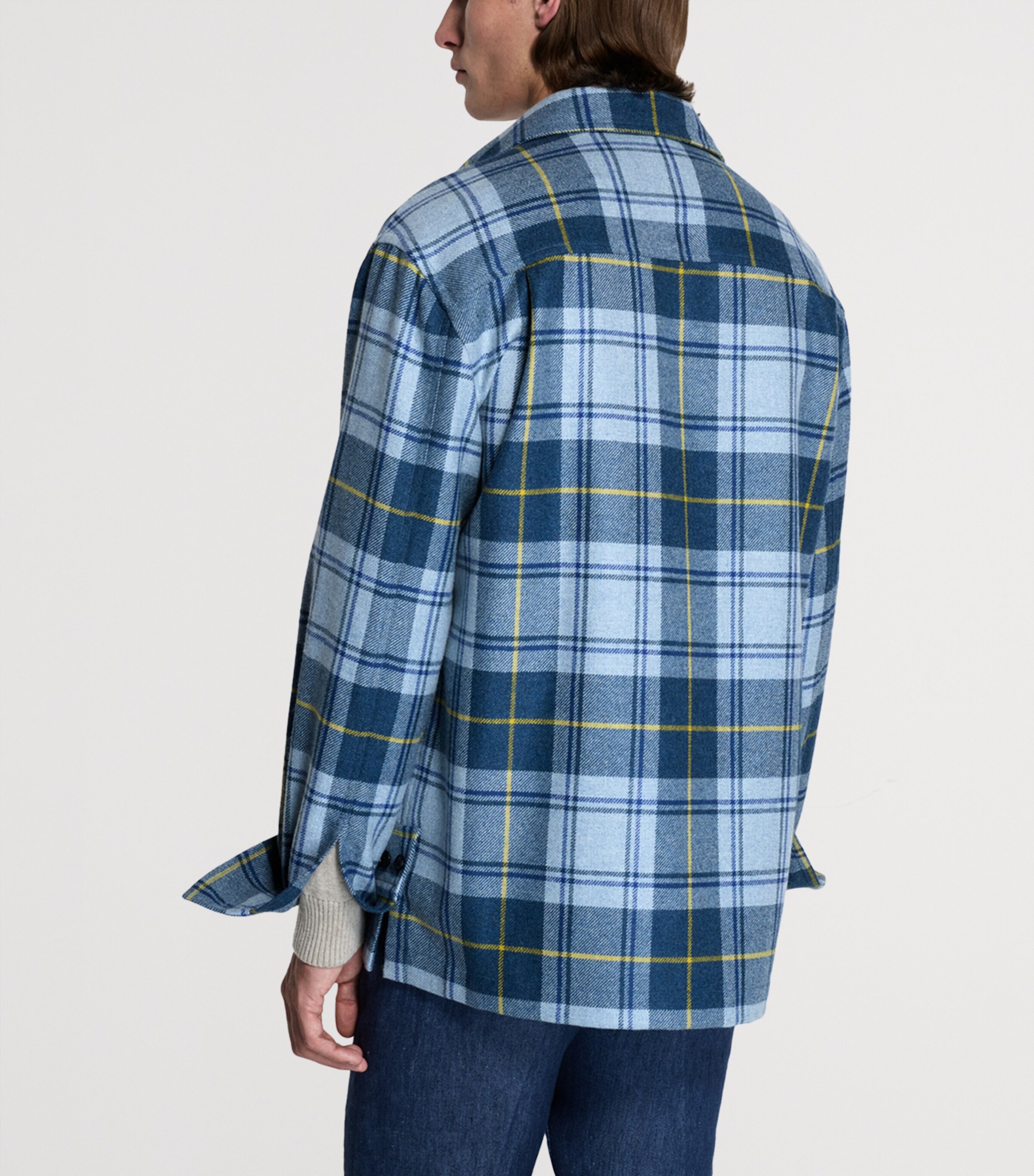 Dunhill Mens Cashmere Check Shirt Image 3