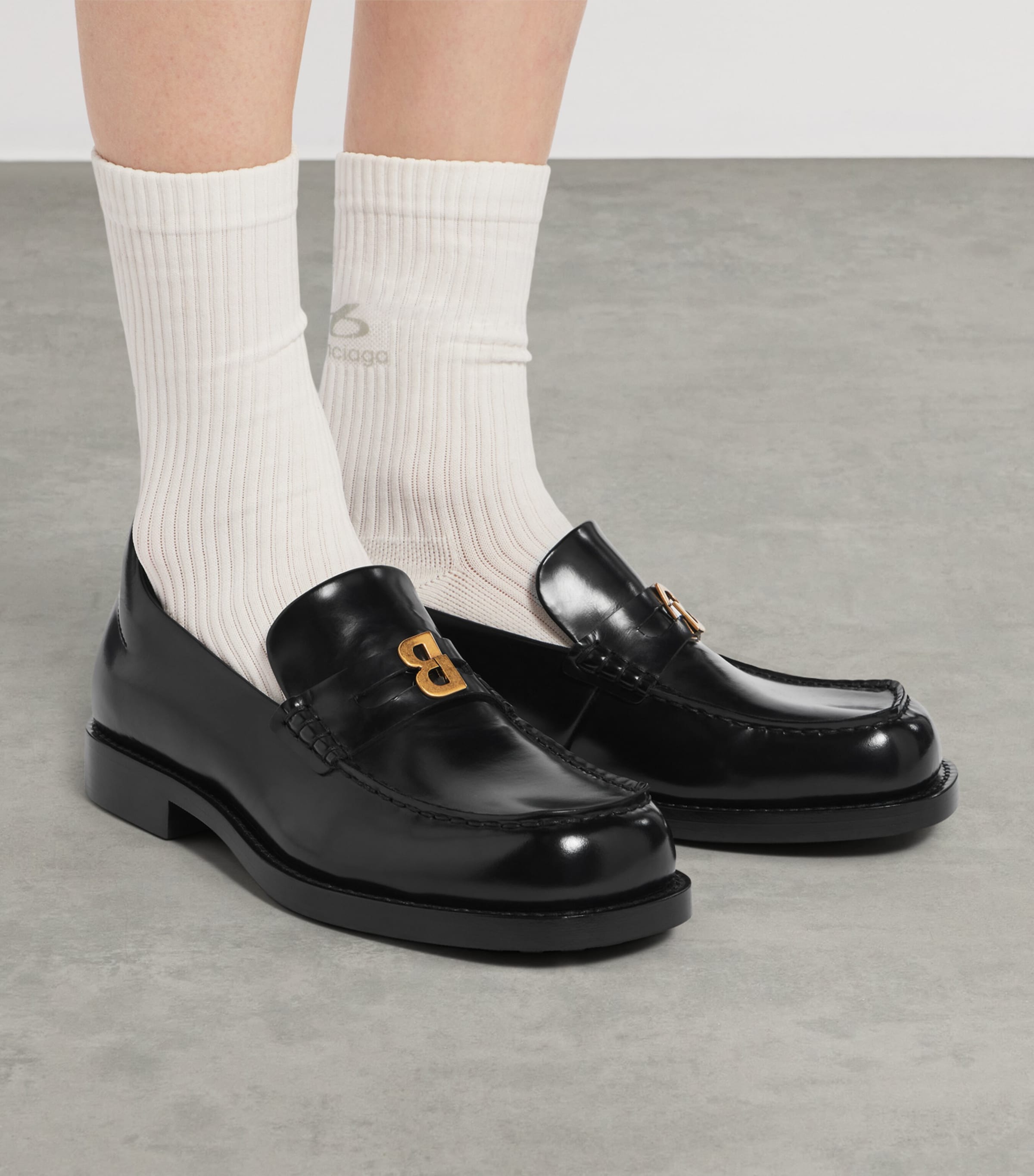 Balenciaga Leather Comfy Loafers Image 6