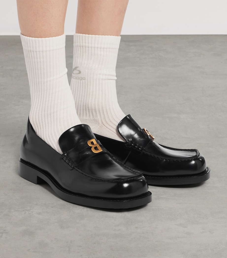 Balenciaga Leather Comfy Loafers Image 6