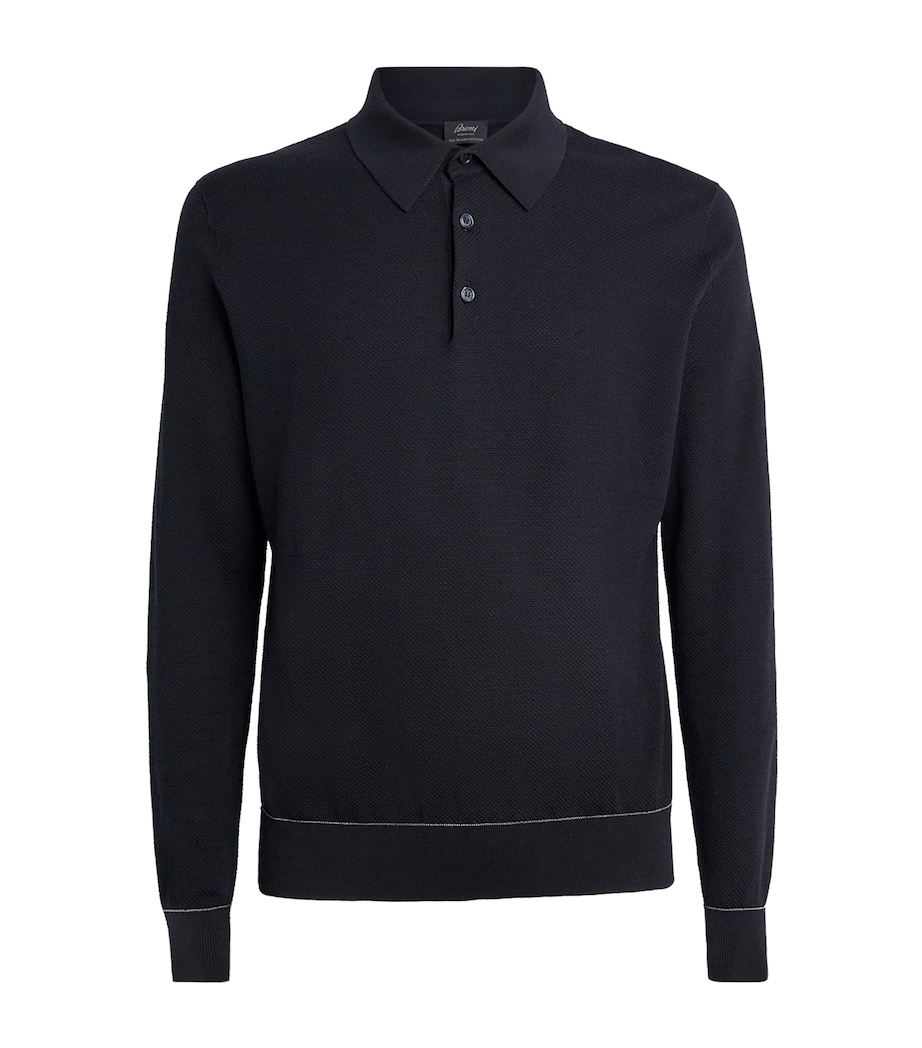 Cotton Contrast-Stitch Polo Shirt 4112 Image 1