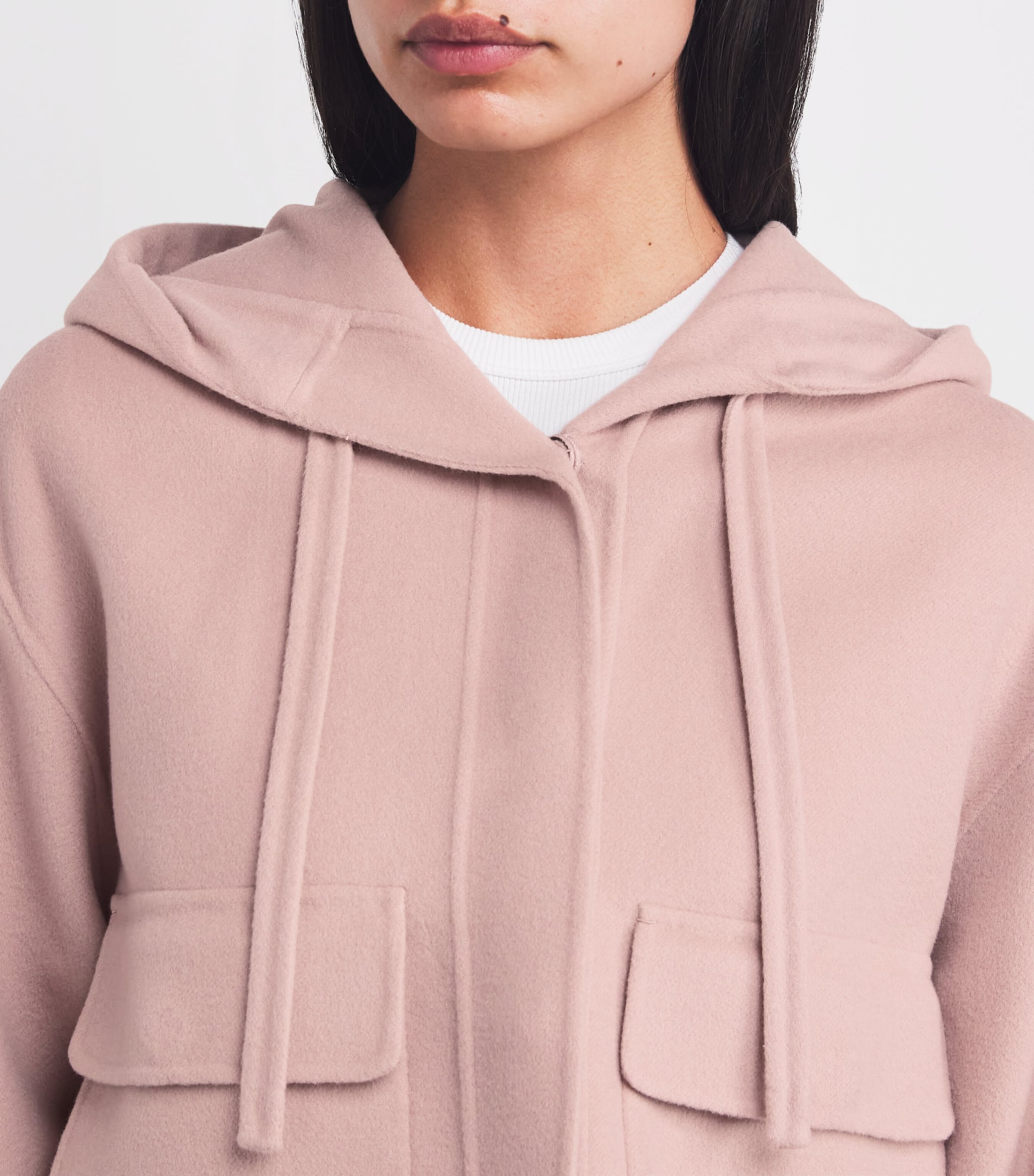 ジャケット Weekend Max Mara GARY - Hooded jacket in wool Hooded wool jacket, powder | 