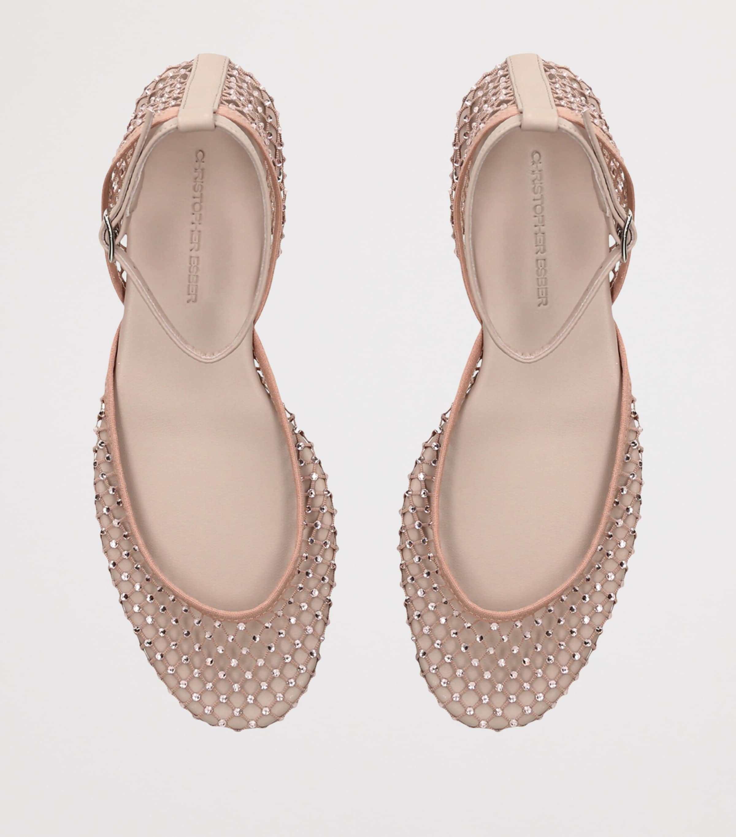 Christopher Esber Mesh Minette Ballet Flats Blush Image 3