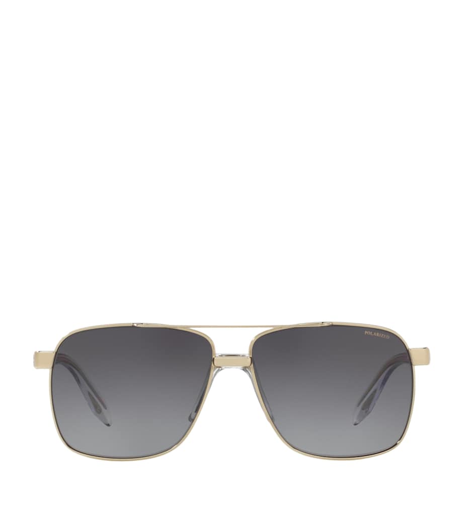 Versace Steel Square Sunglasses Gold Image 1