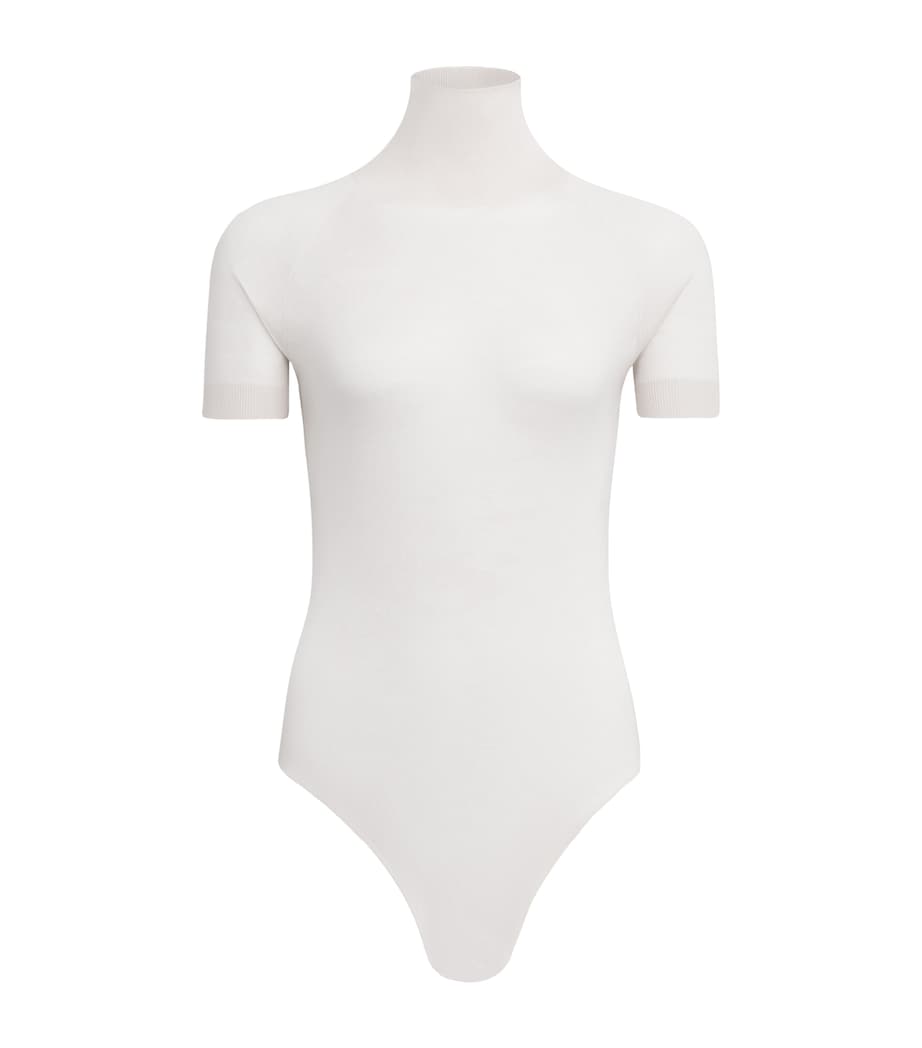 Wool Short-Sleeve Bodysuit BLANC NATUREL Image 1