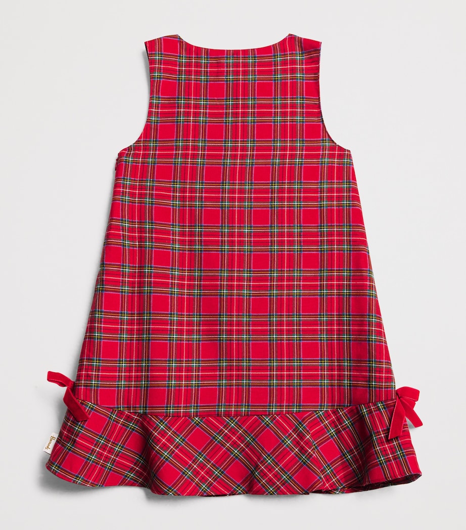 Harrods Cotton Tartan Pinafore Dress (2-8 Years) Red Image 2