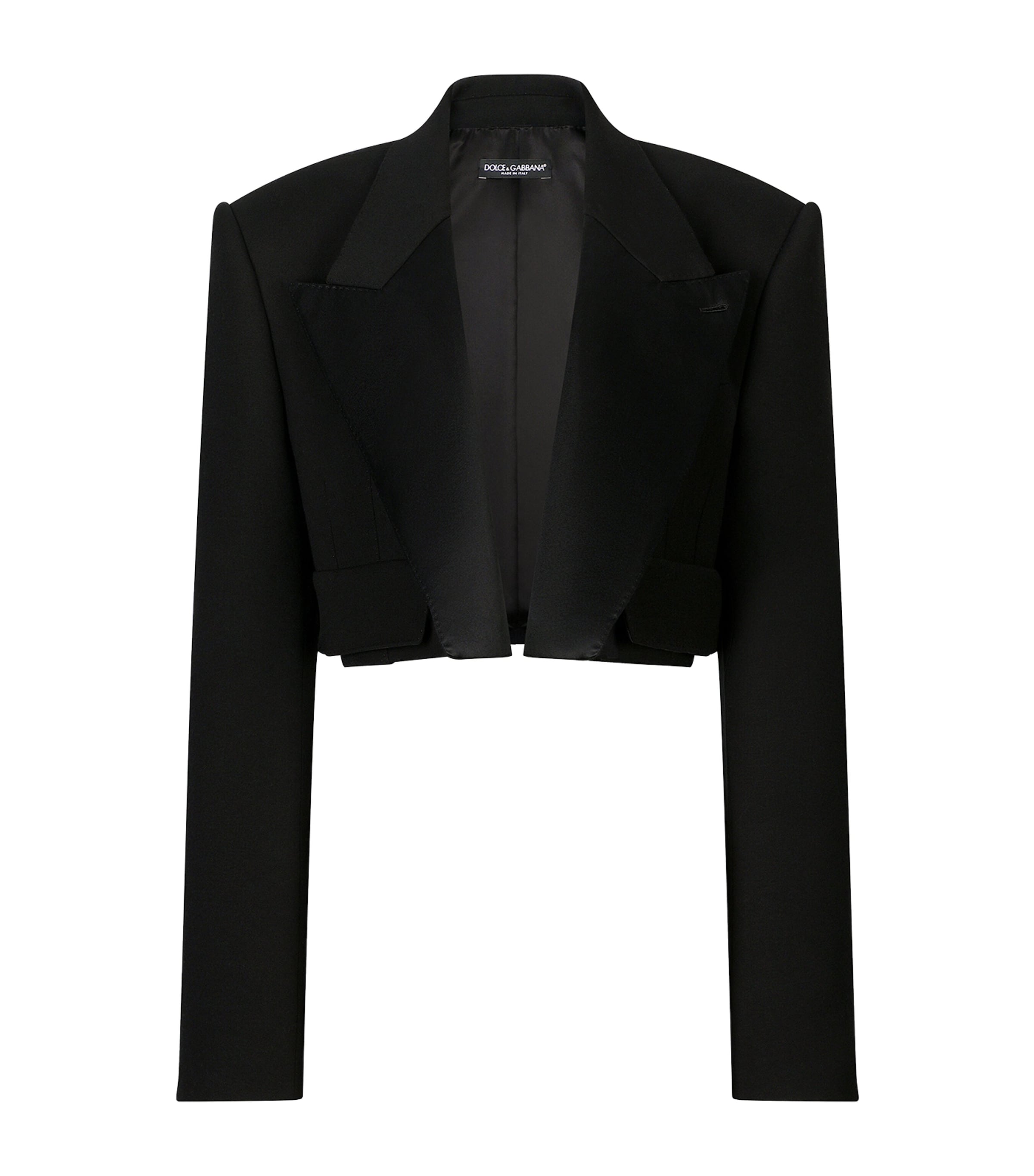 Dolce & Gabbana Cropped Wool-blend Tuxedo Blazer