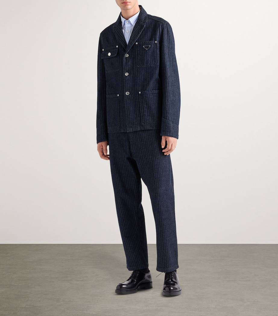 Chevron Wide-Leg Jeans F0008 Image 2