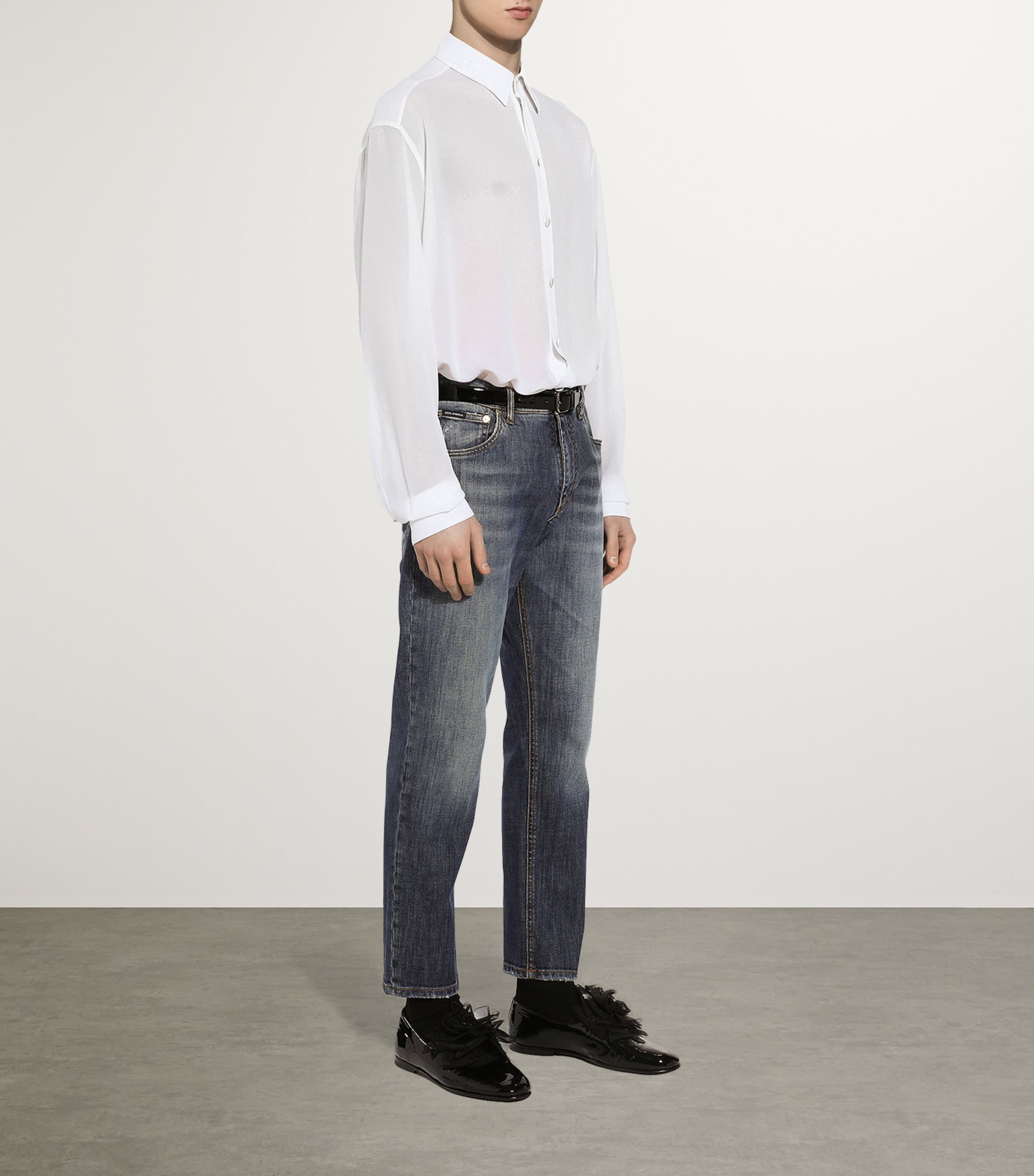 Silk Shirt W0800-OPTICAL WHITE Image 5