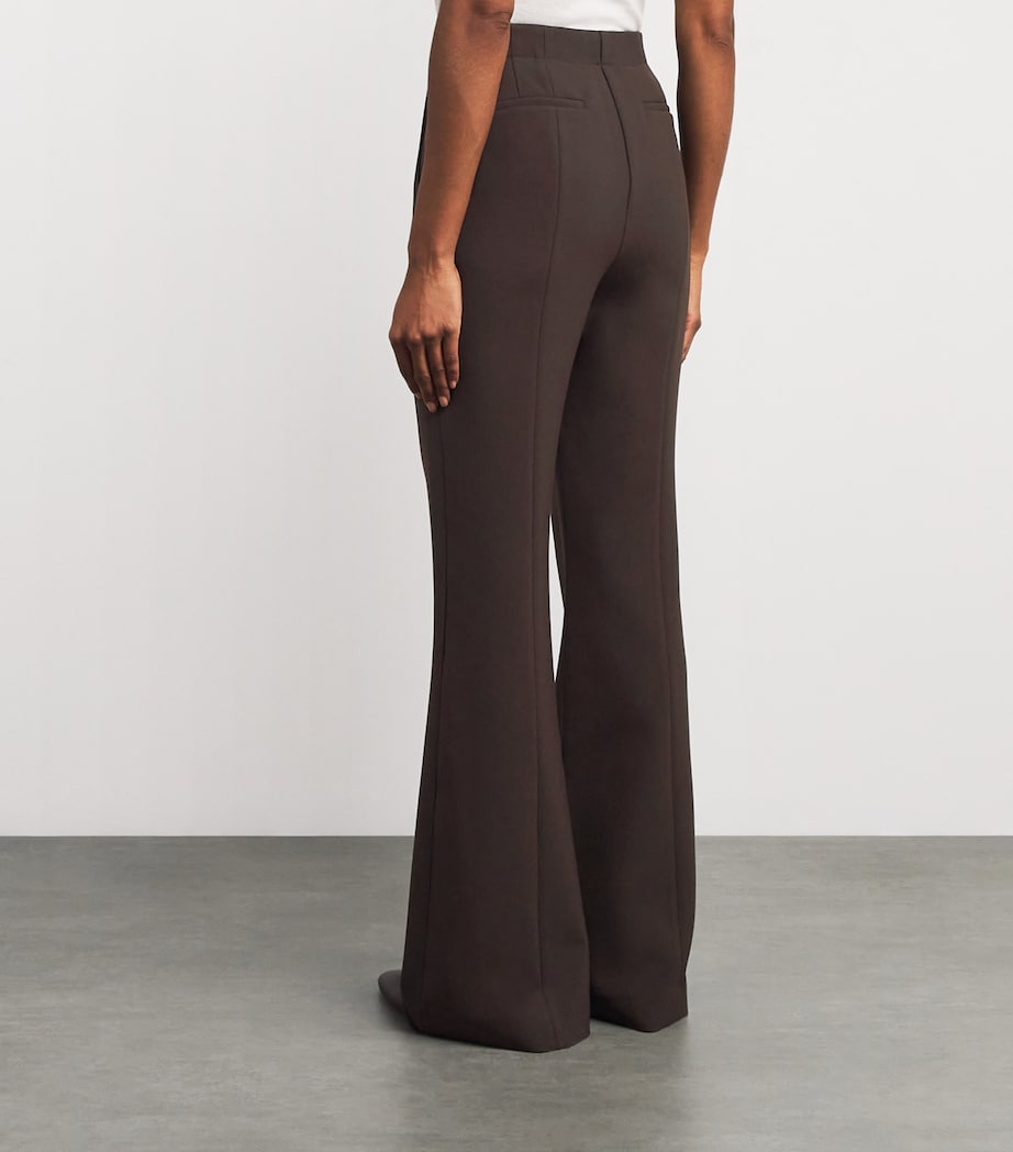 Kenna High-Rise Flared Trousers CHOCOLATE Image 4