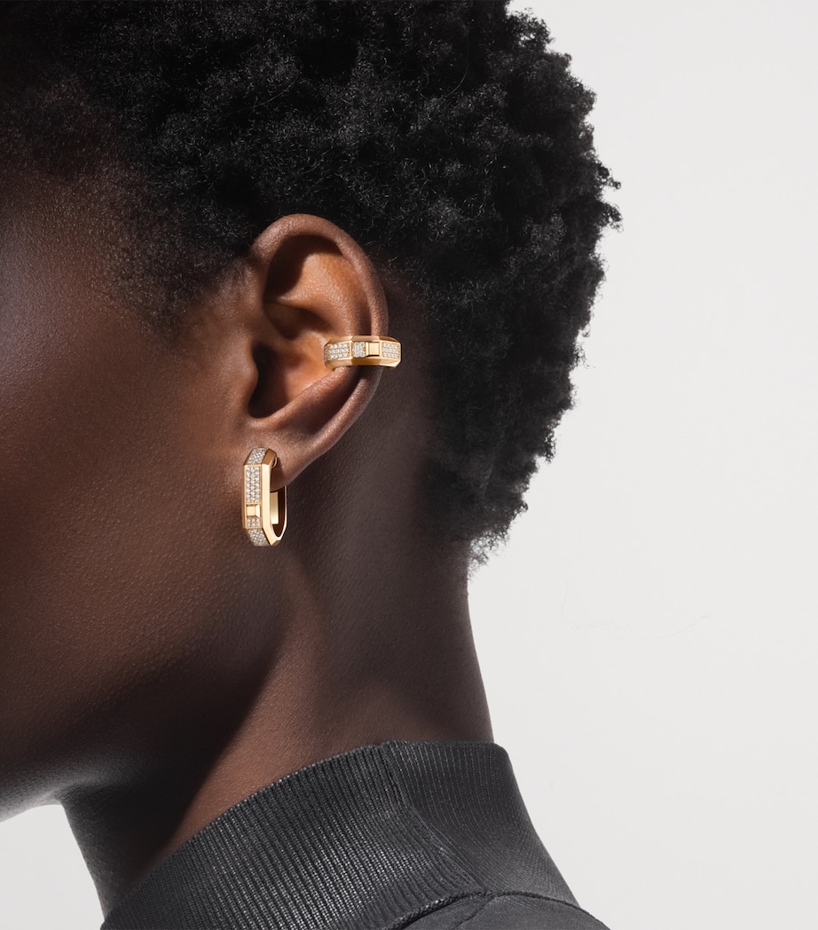 Messika Modernist Medium Yellow Gold and Diamond Single Hoop Earring (0.30ct) Yellow Gold Image 2