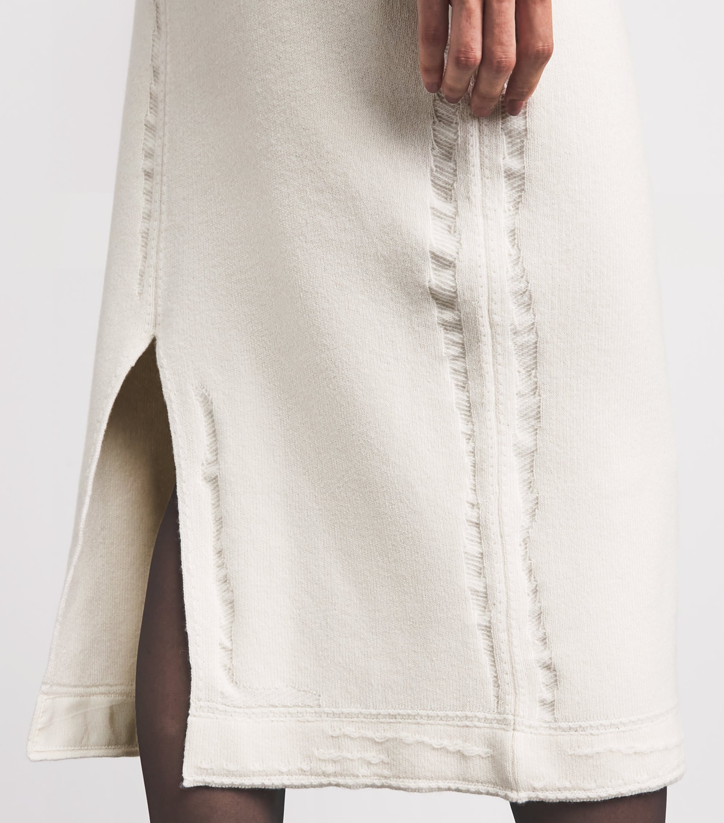 Barrie Womens Cashmere-Cotton Midi Skirt Bar Nvous/nvous Image 3