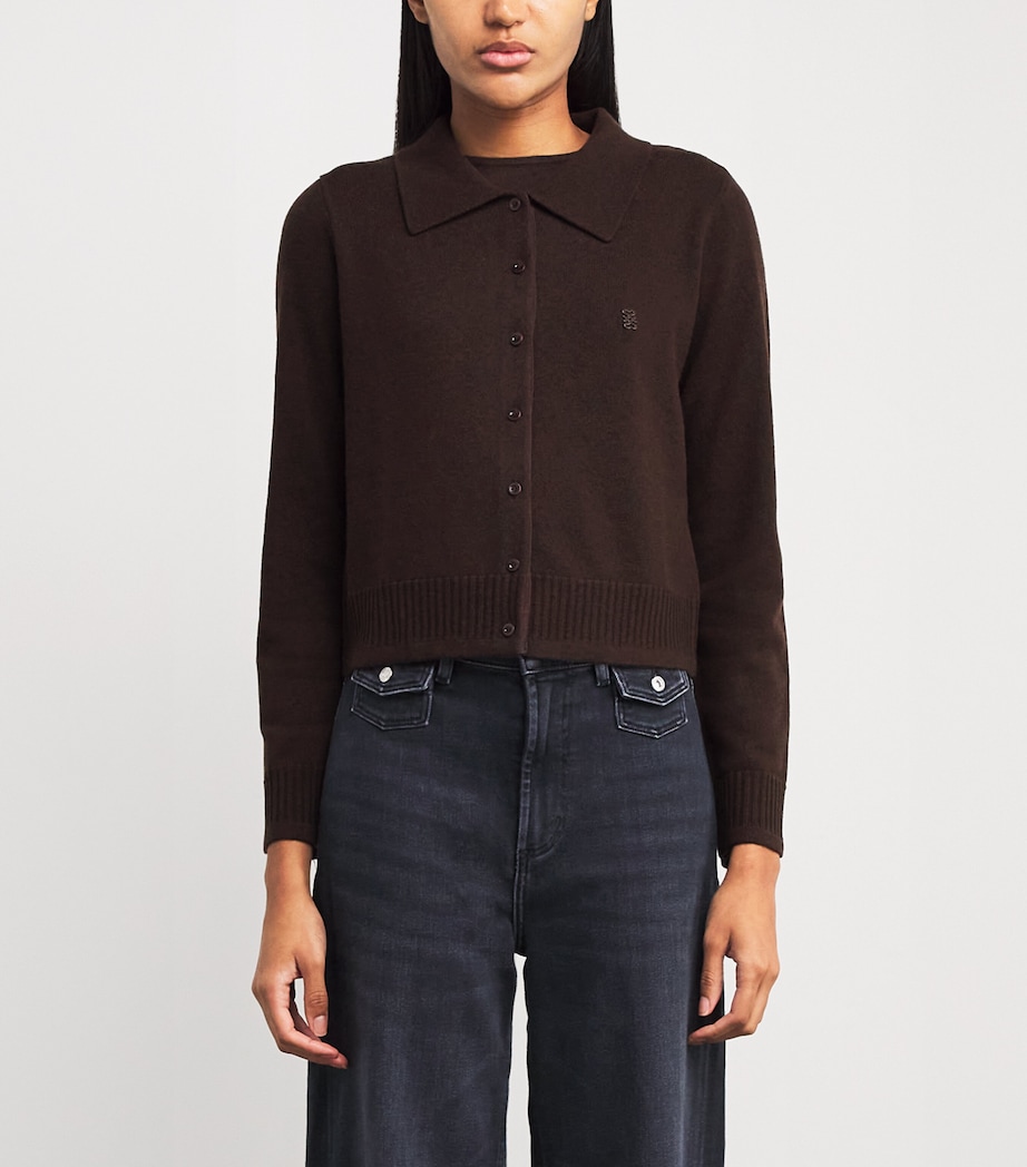 Wool-Cashmere Cardigan CHOCOLATE Image 3