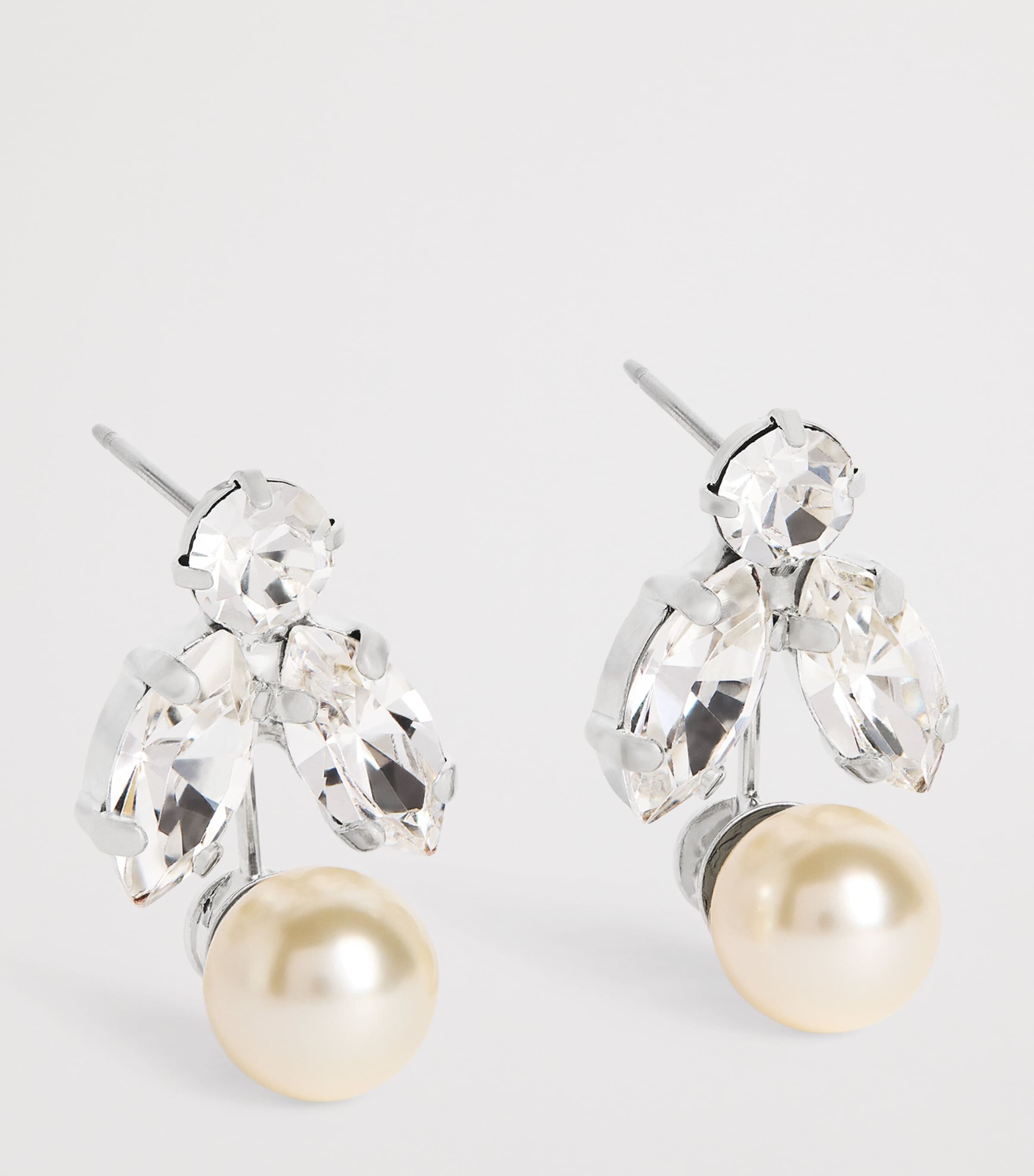 Jennifer Behr Embellished Crystal Pearl Kaide Earrings Crystal Pearl Image 3