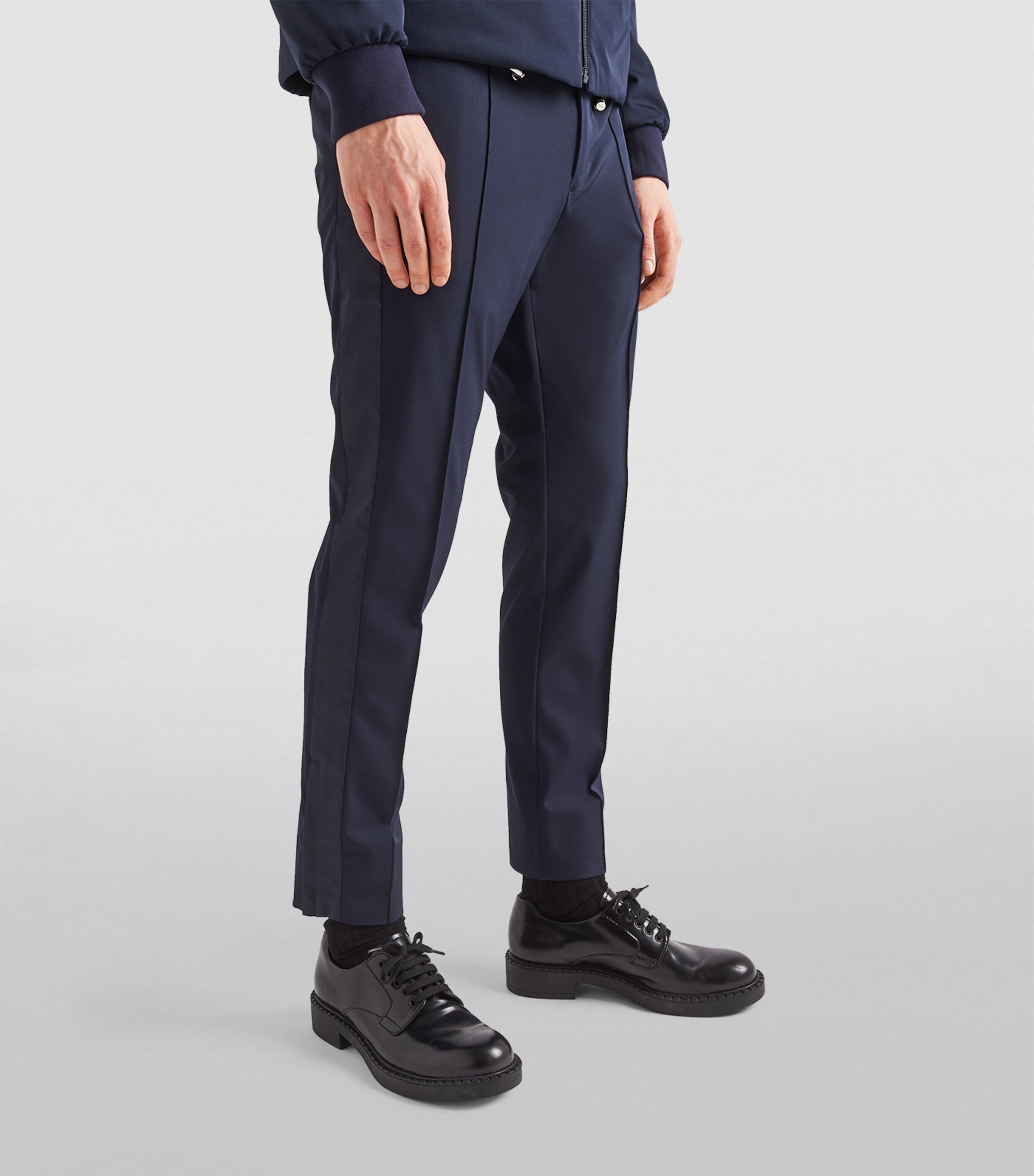 Stretch Slim Pleated Trousers F0008 Image 3