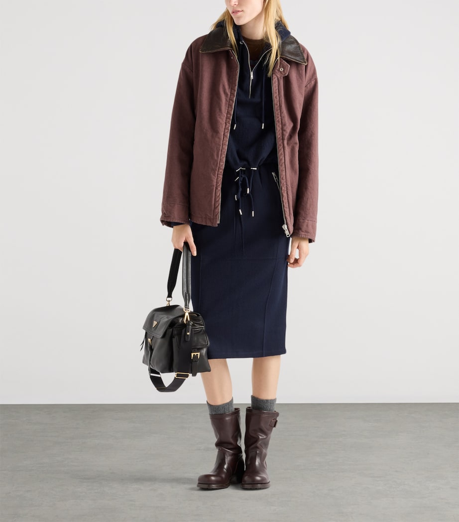 Wool-Cashmere Drawstring Hoodie F0008 Image 2