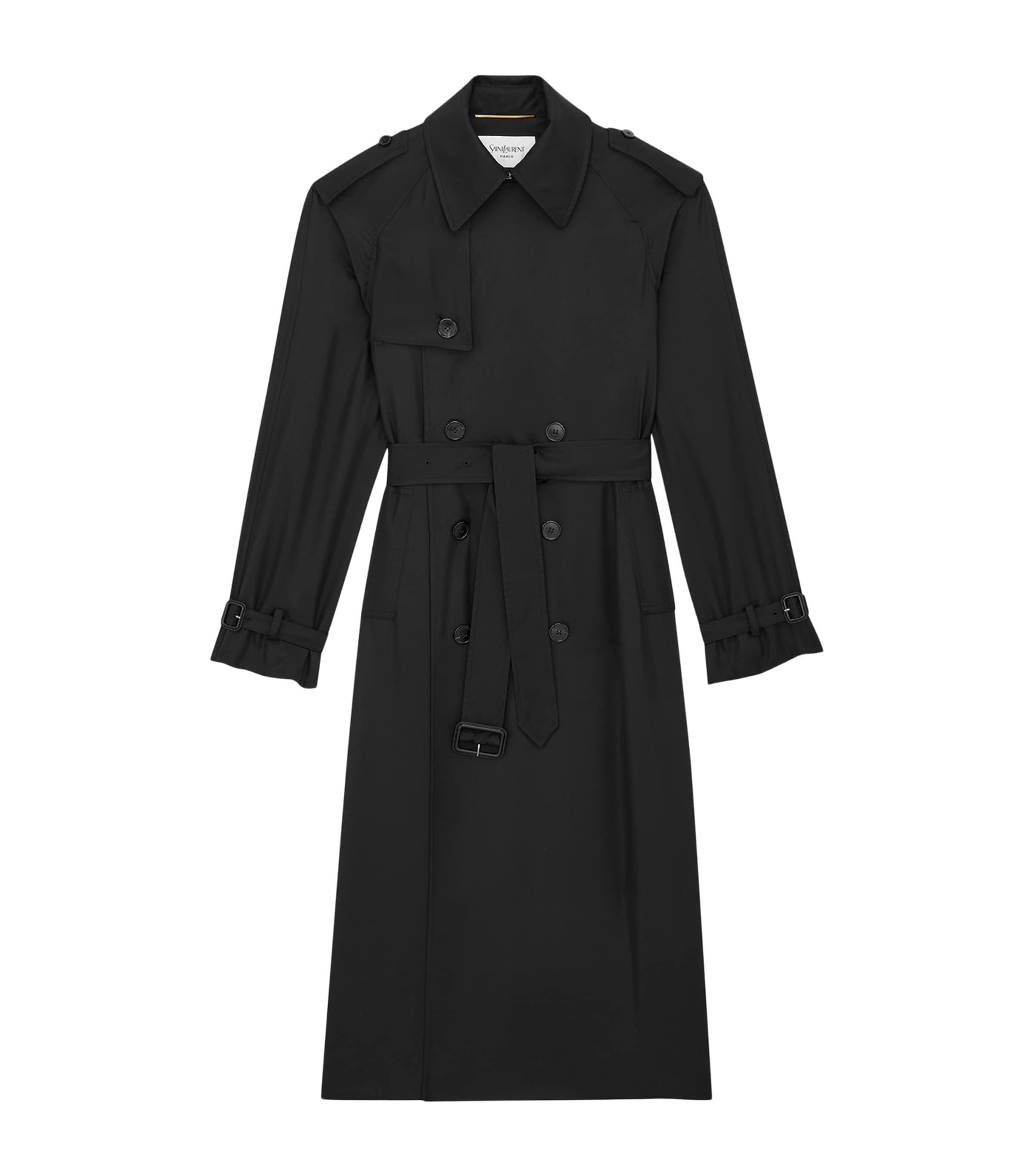 Saint Laurent Womens Silk Trench Coat Image 2