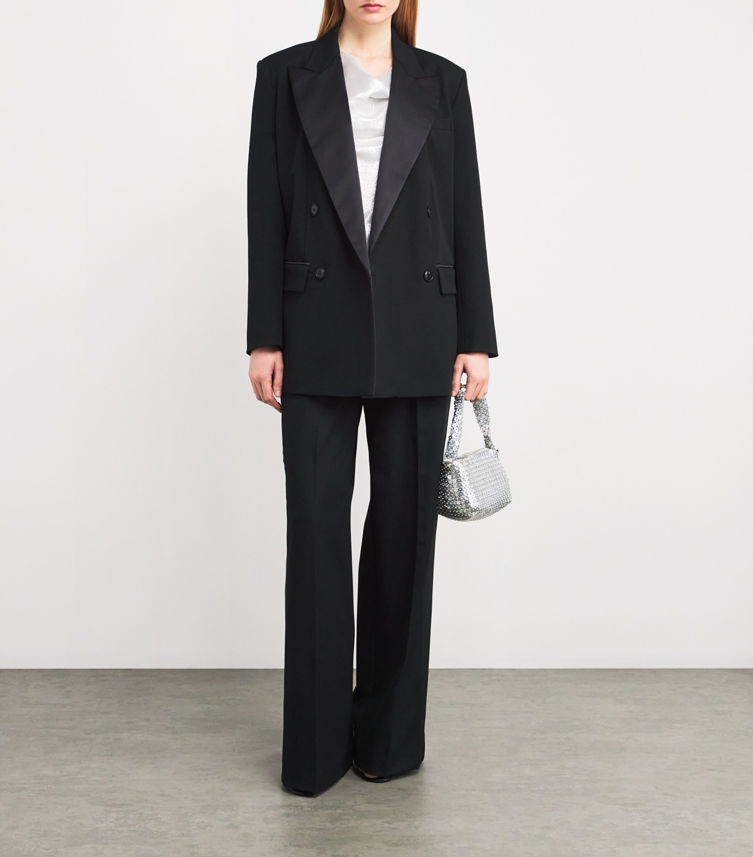 Twill Tuxedo Trousers BLACK Image 2