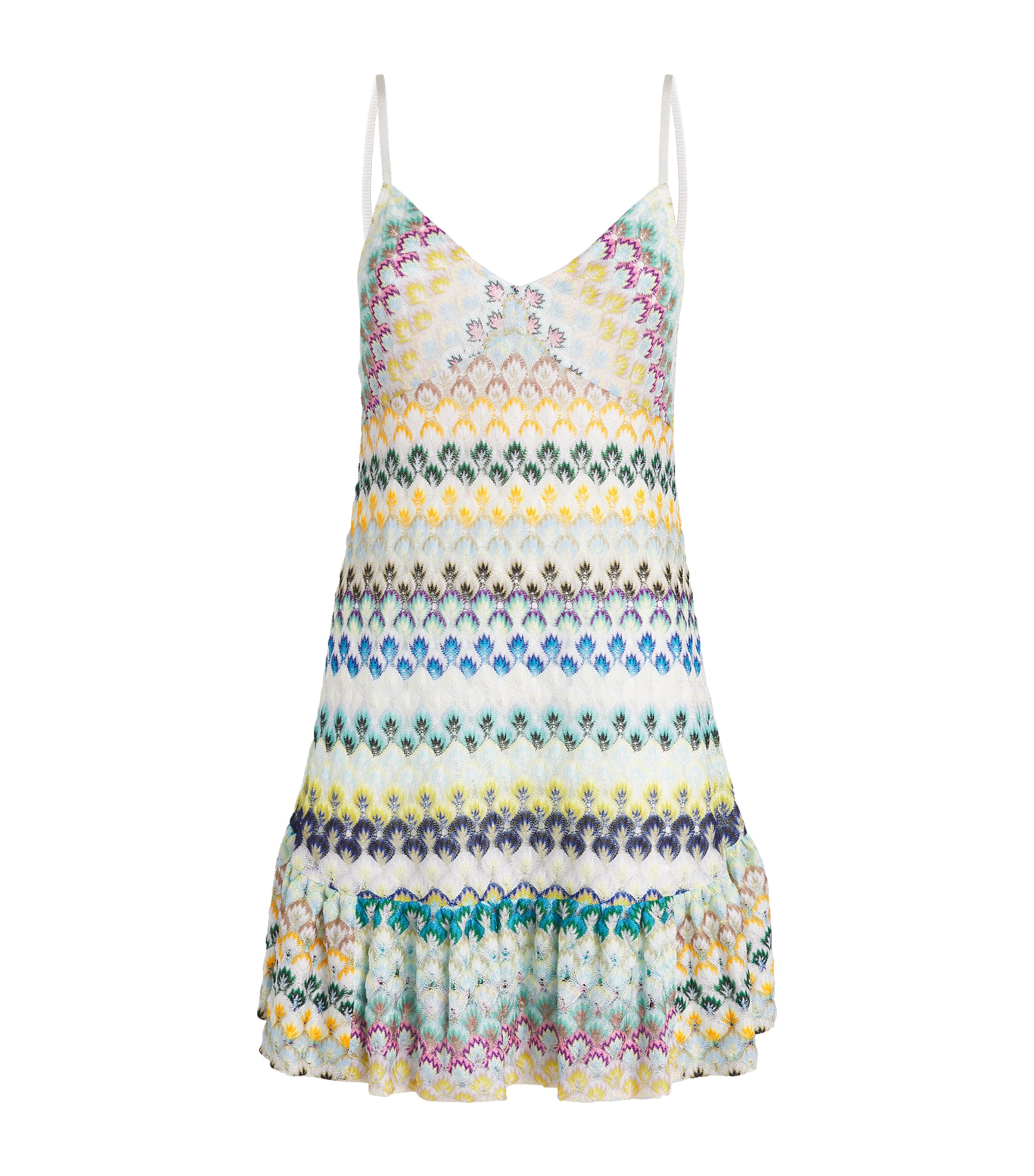 Geometric Jacquard Mini Dress S507H MULTI Image 1