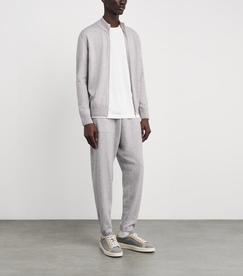 Cashmere Zip-Up Sweater GRIGIO CHIARO E SABB Image 2