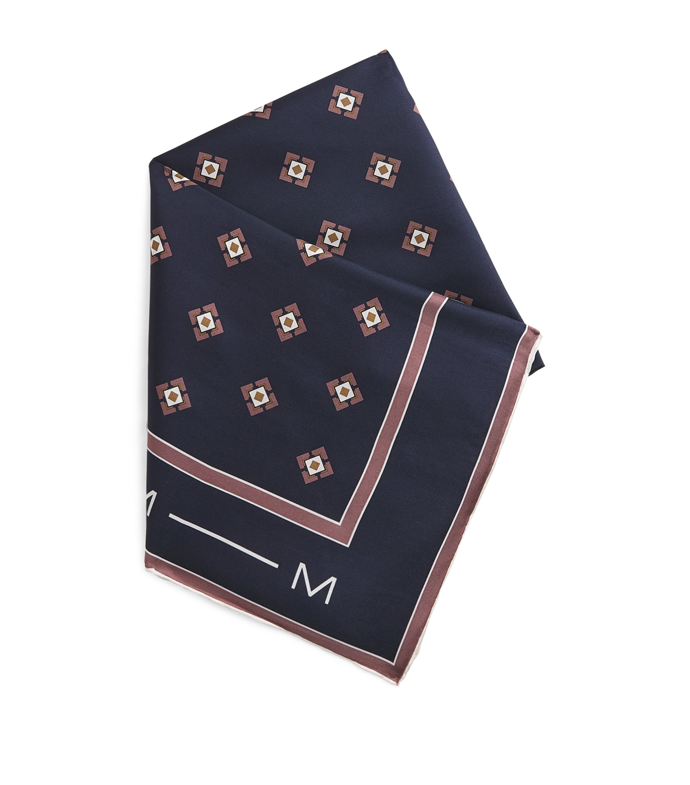 MM Silk Printed Scarf Ultramarine St Image 1