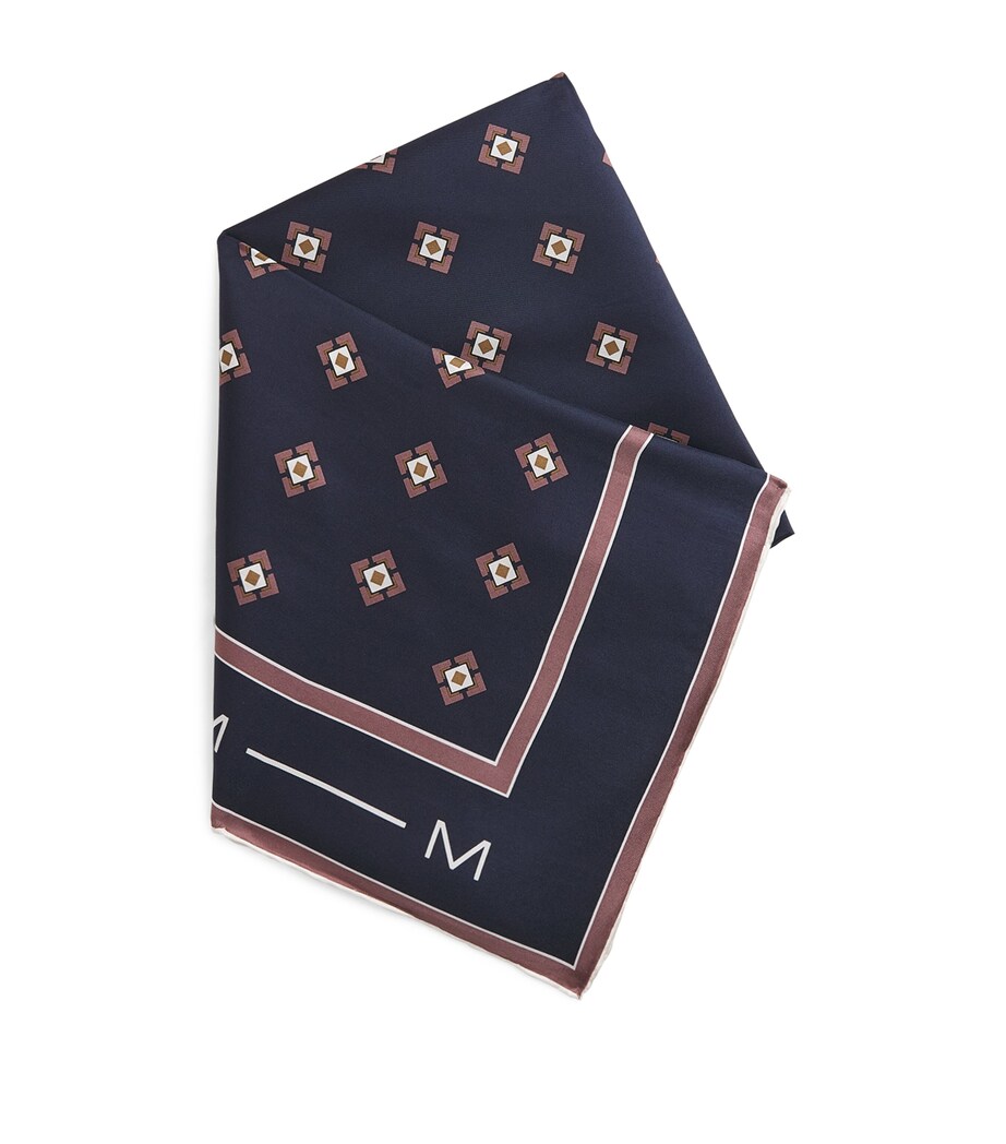 MM Silk Printed Scarf Ultramarine St Image 1
