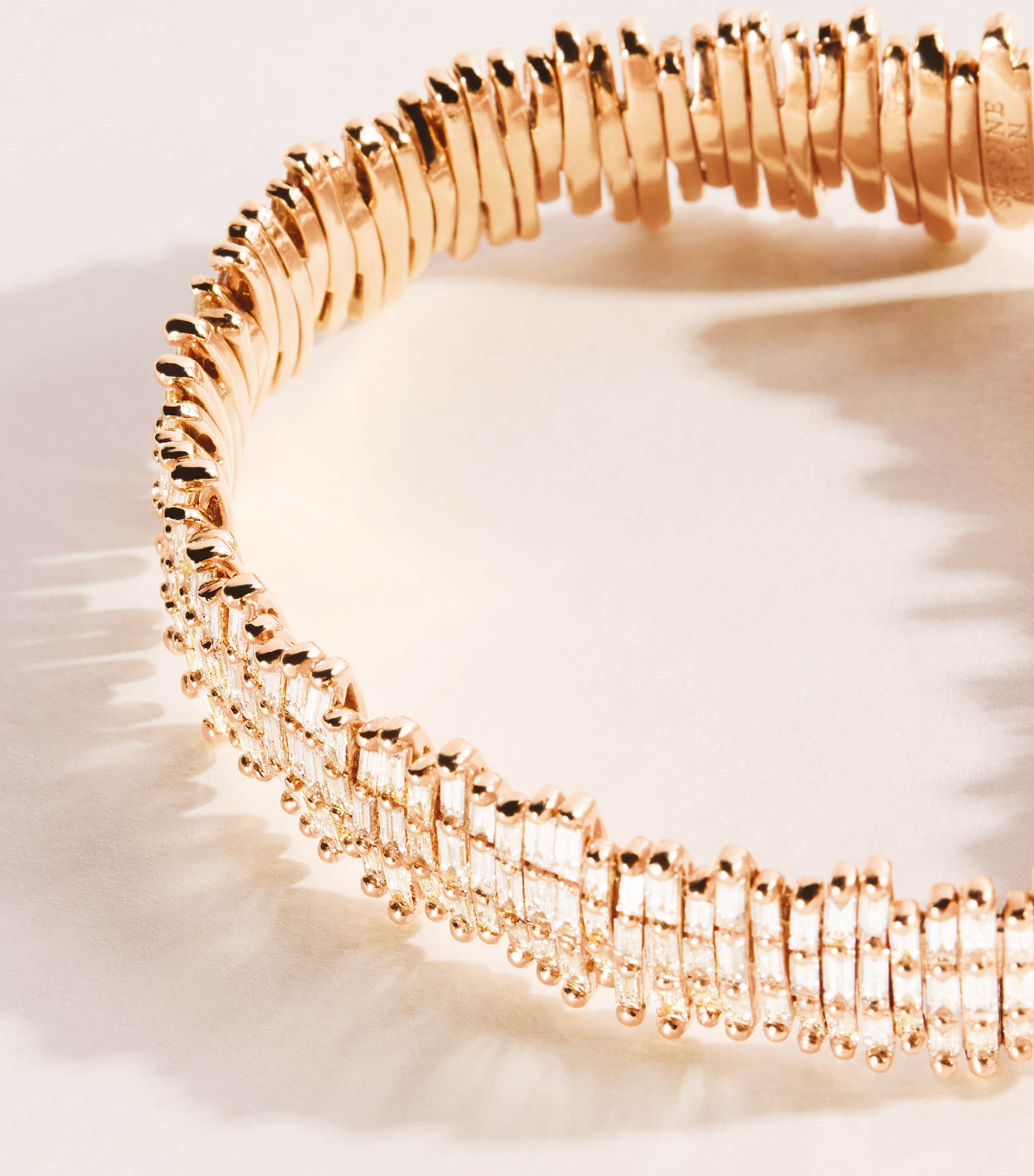 Suzanne Kalan Rose Gold and Diamond Classic Three-Row Cuff Rg/wd Image 5