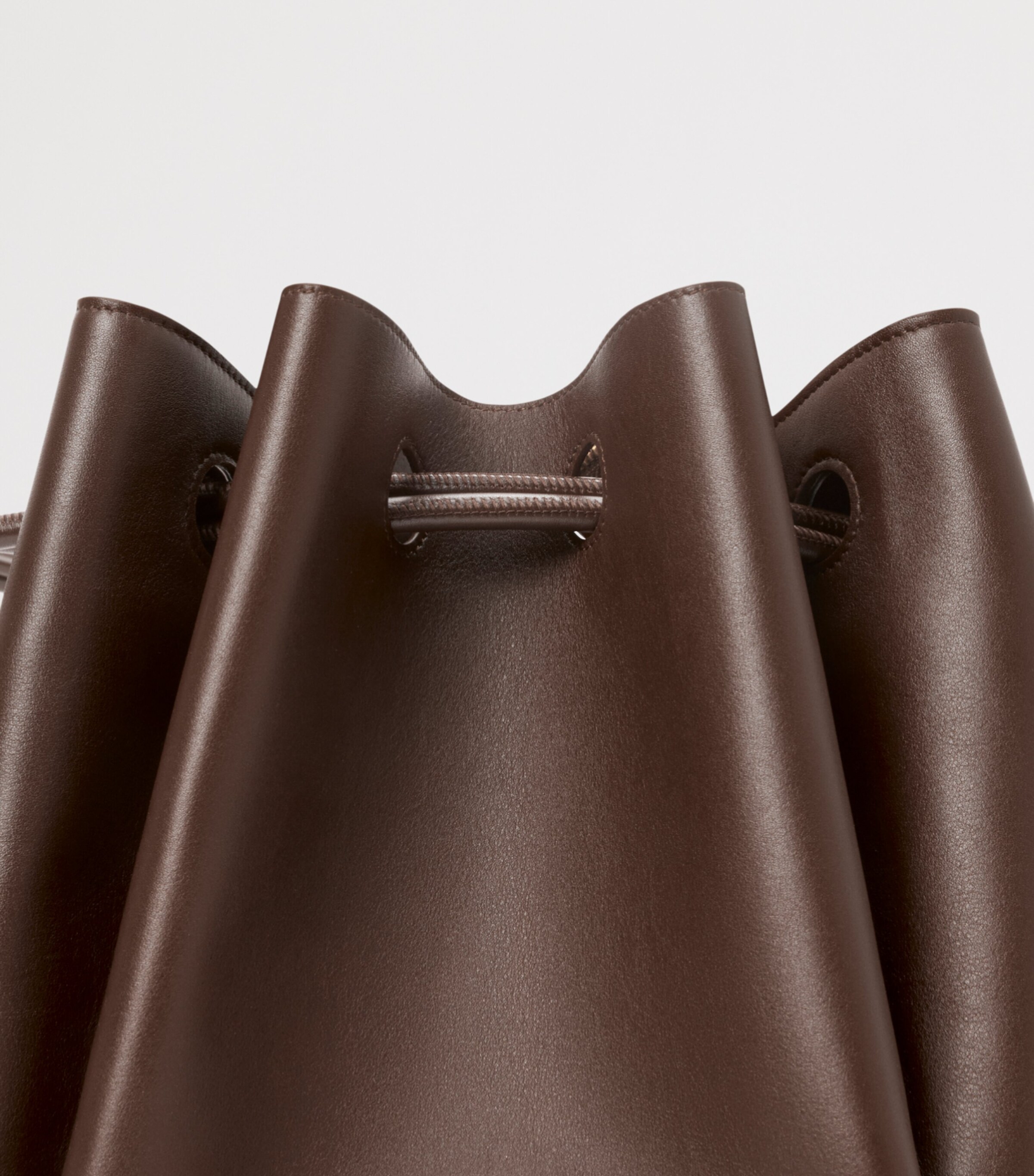 Large Grained Leather Madrid Shoulder Bag DARK CHESTNUT Image 11