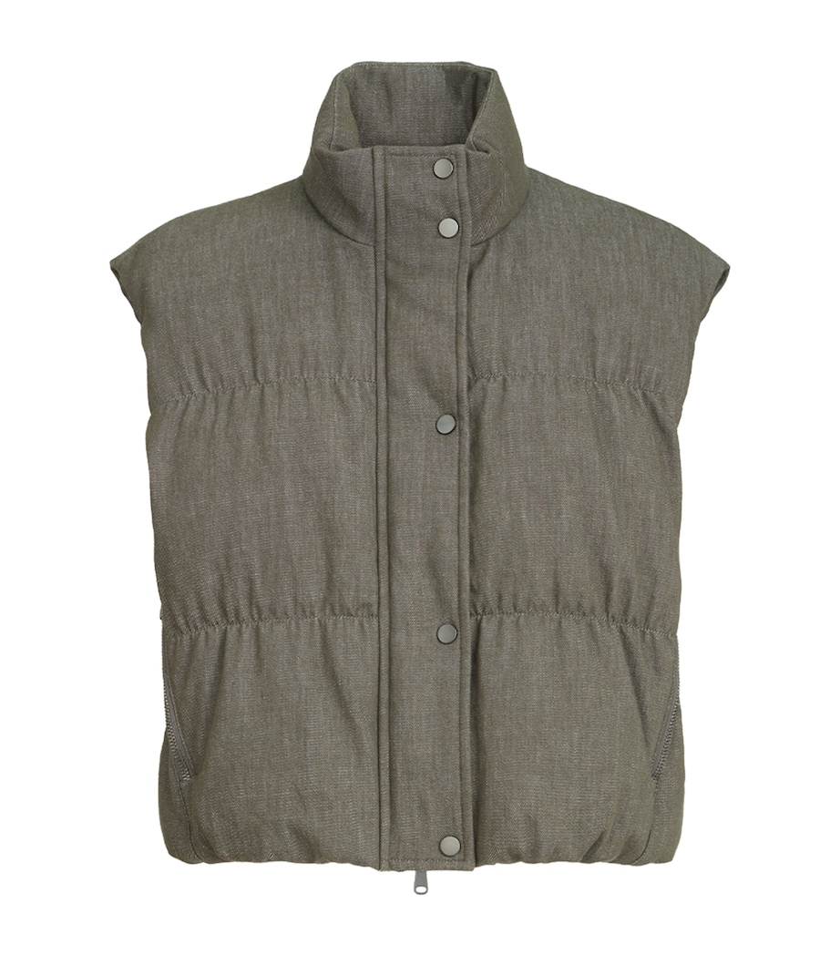 Brunello Cucinelli Womens Cotton Padded Gilet Image 1