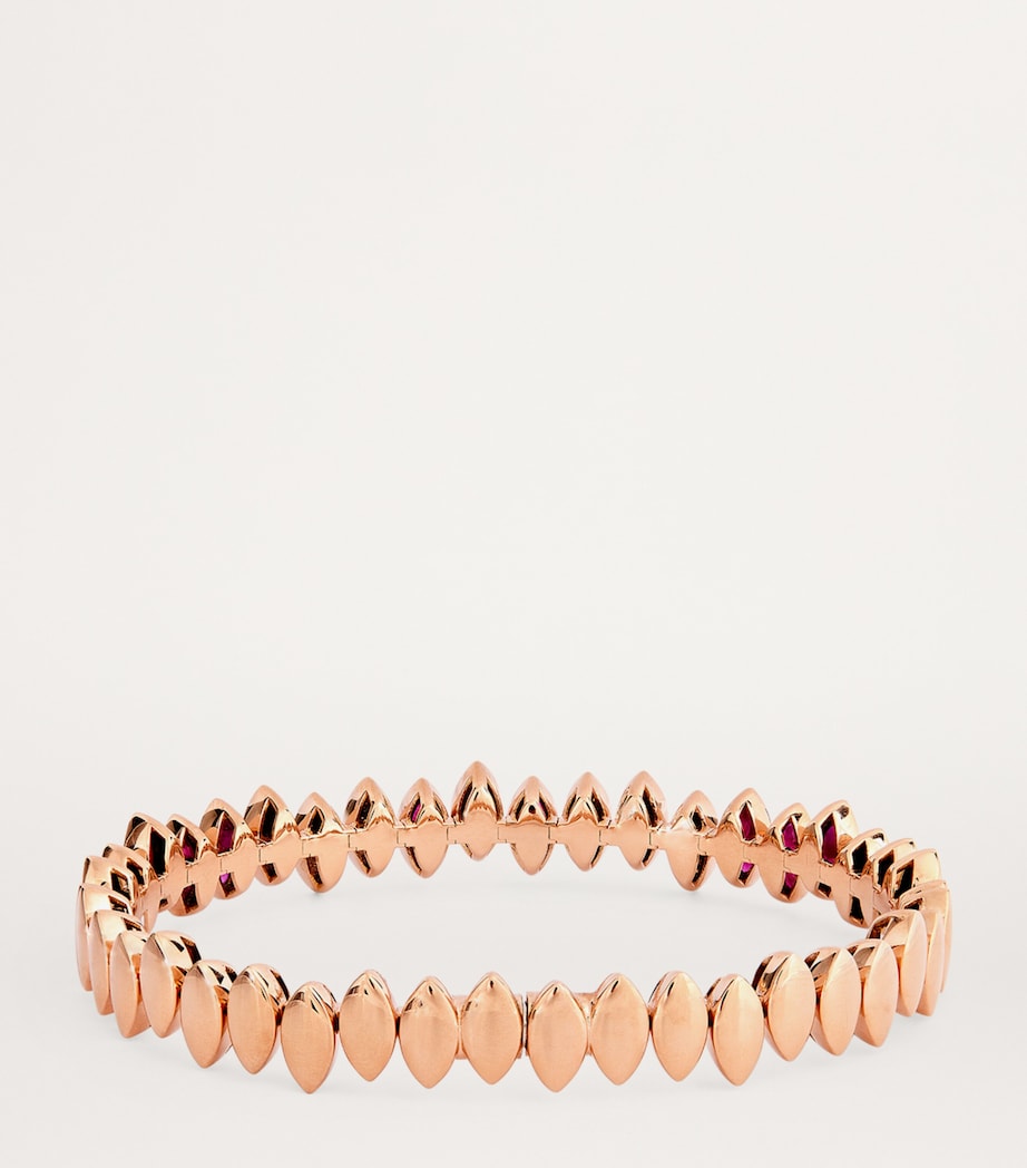 Rose Gold and Ruby Navette Bracelet ROSE GOLD Image 3