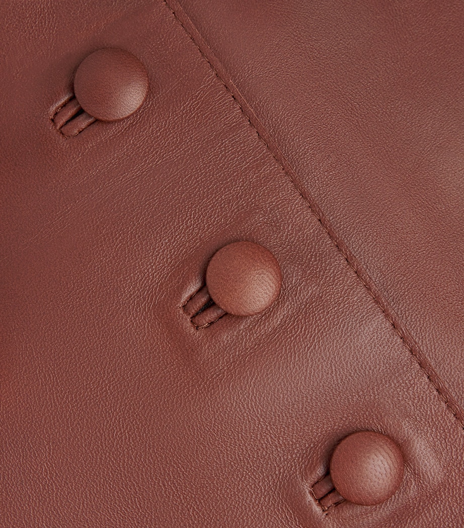 Maha Leather Mini Skirt WHISKEY Image 5