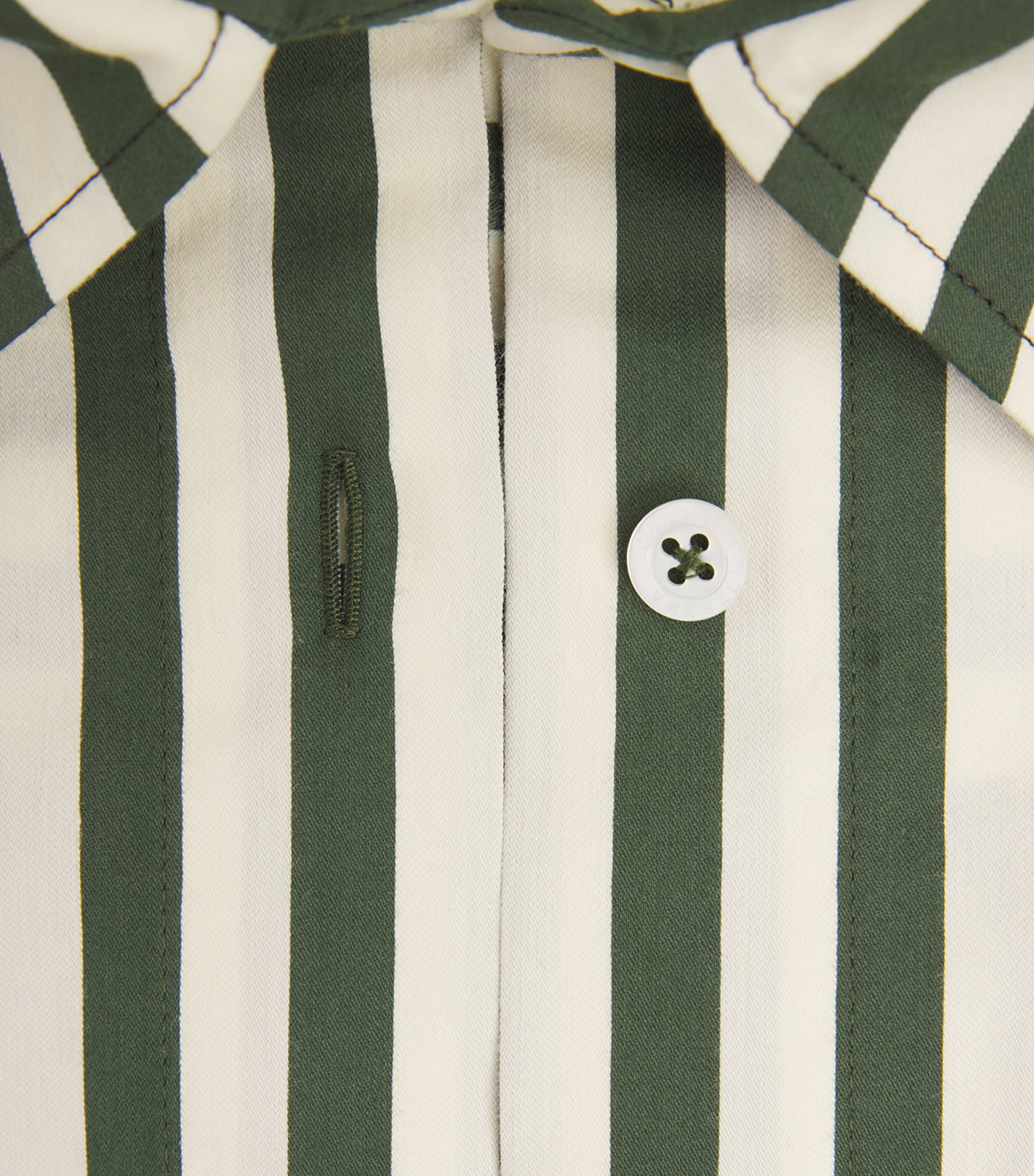 Carolina Herrera Womens Stripe Clara Shirt Ivry Rcng Green Image 6
