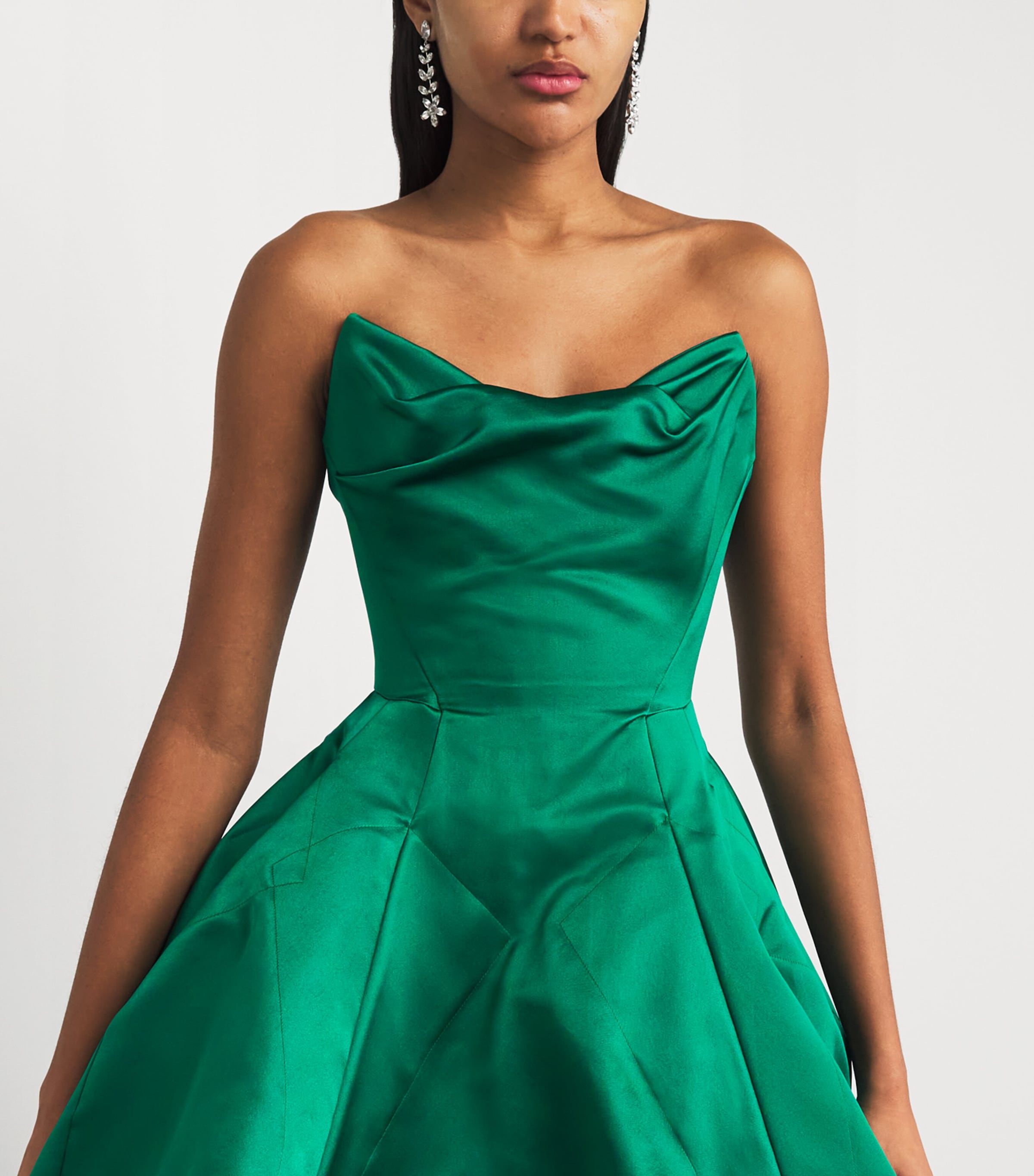 Silk Victoria Gown GREEN Image 4