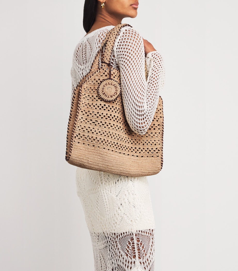 Raffia Baby Bella Tote Bag 9370 NATURAL/TAN Image 2