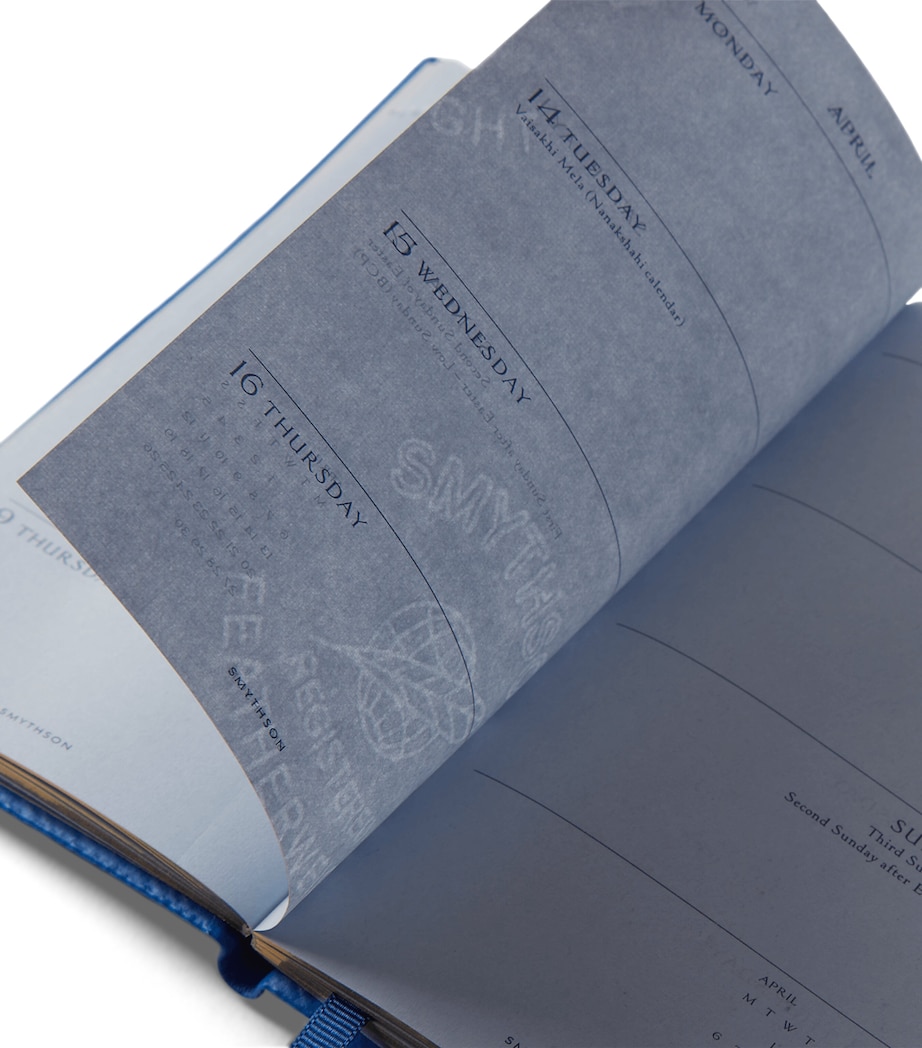 Panama Leather 2026 Weekly Diary CERULEAN Image 3