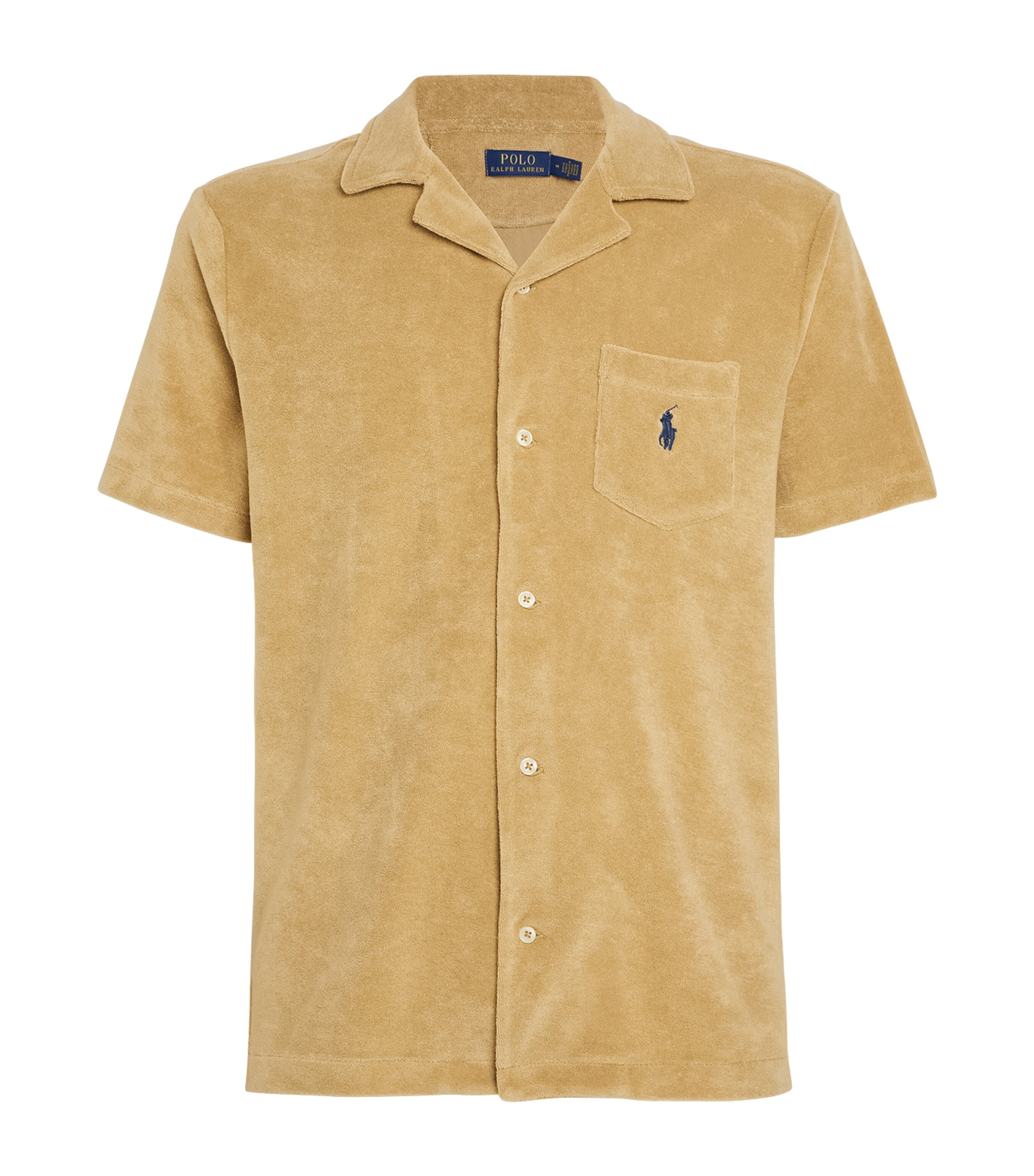 Polo Ralph Lauren Terry Towelling Short-sleeve Shirt In Brown