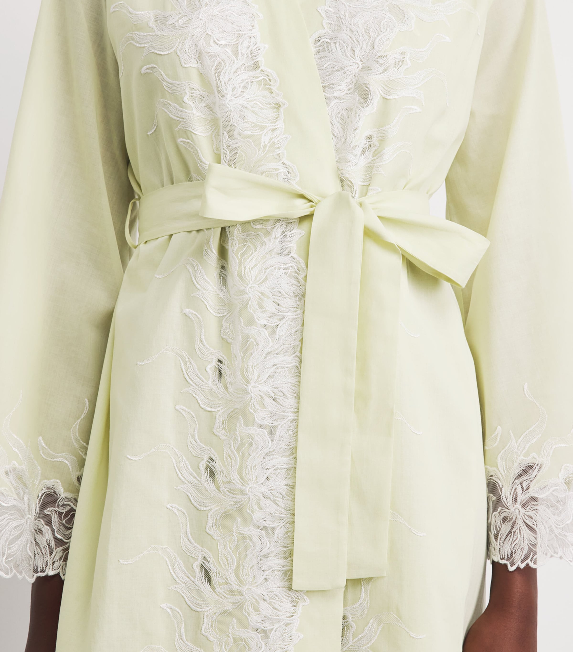 Bocan Womens Cotton Liliane Robe Light Green Image 3