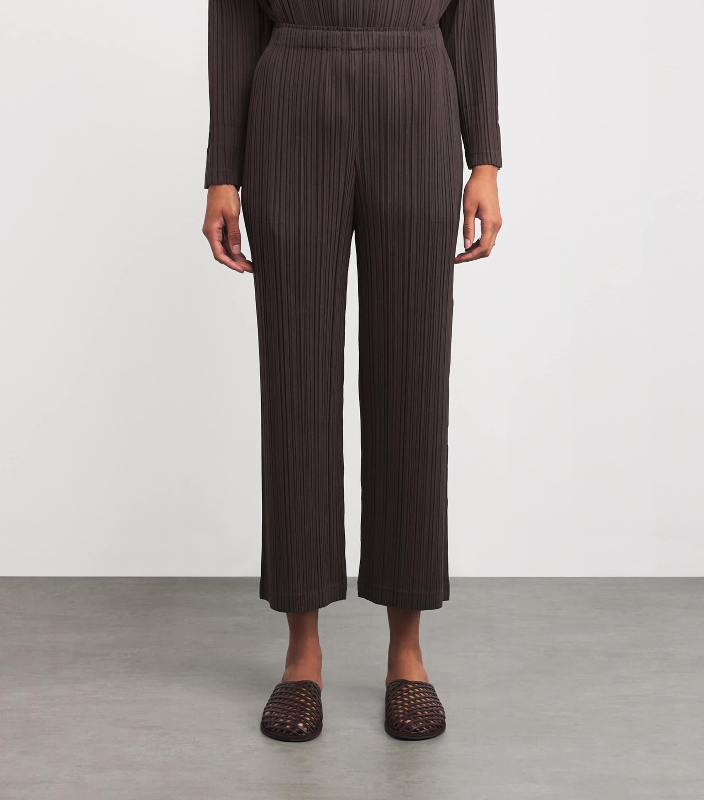 Ramie Pleated Trousers 45 Image 3