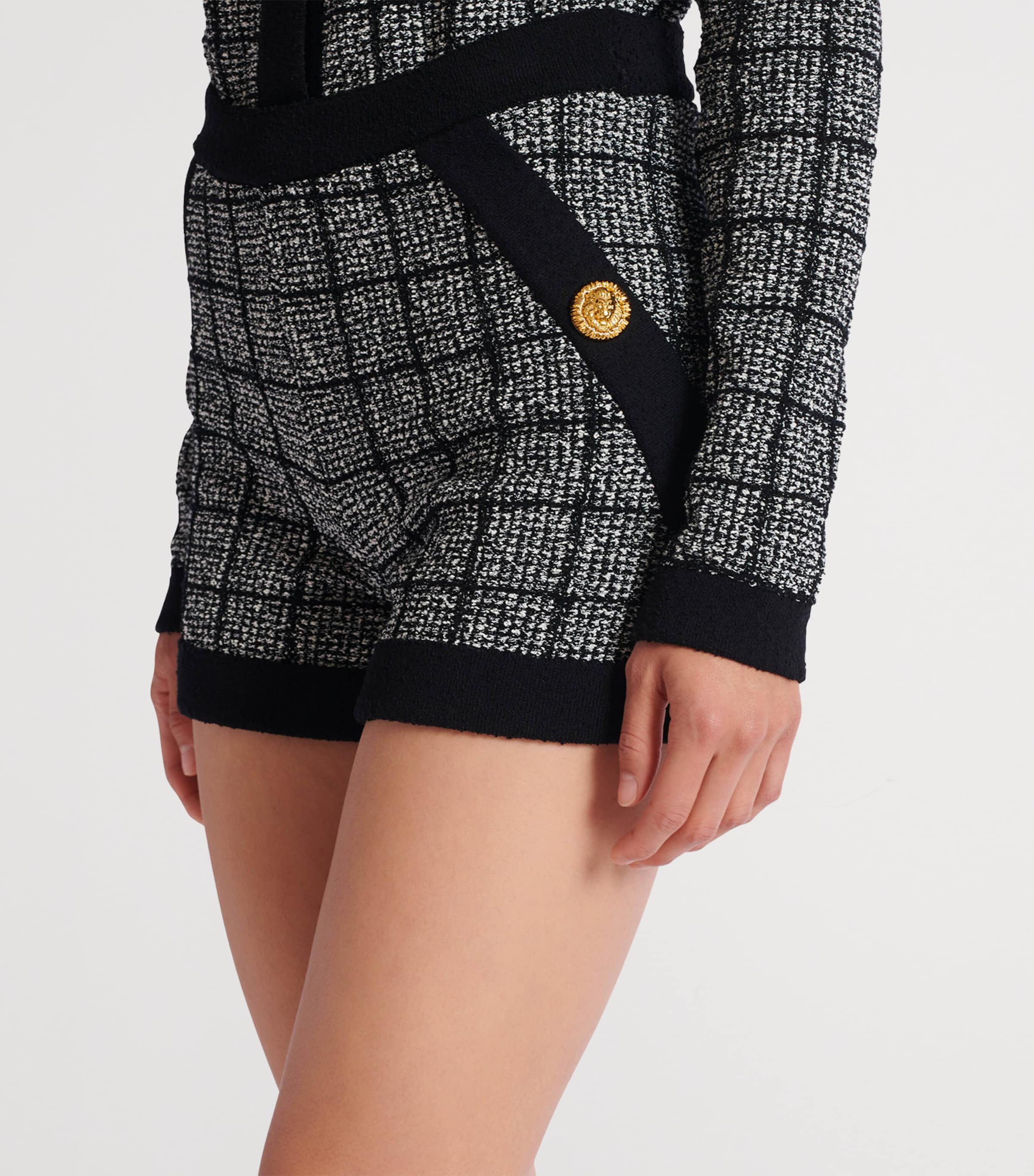 Tweed Check Shorts EER NOIR/NATUREL Image 5