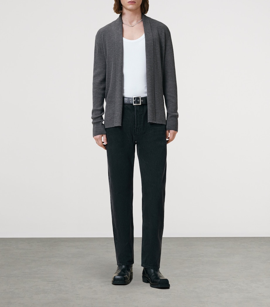 Merino Wool Mode Cardigan MONUMENT GREY Image 2