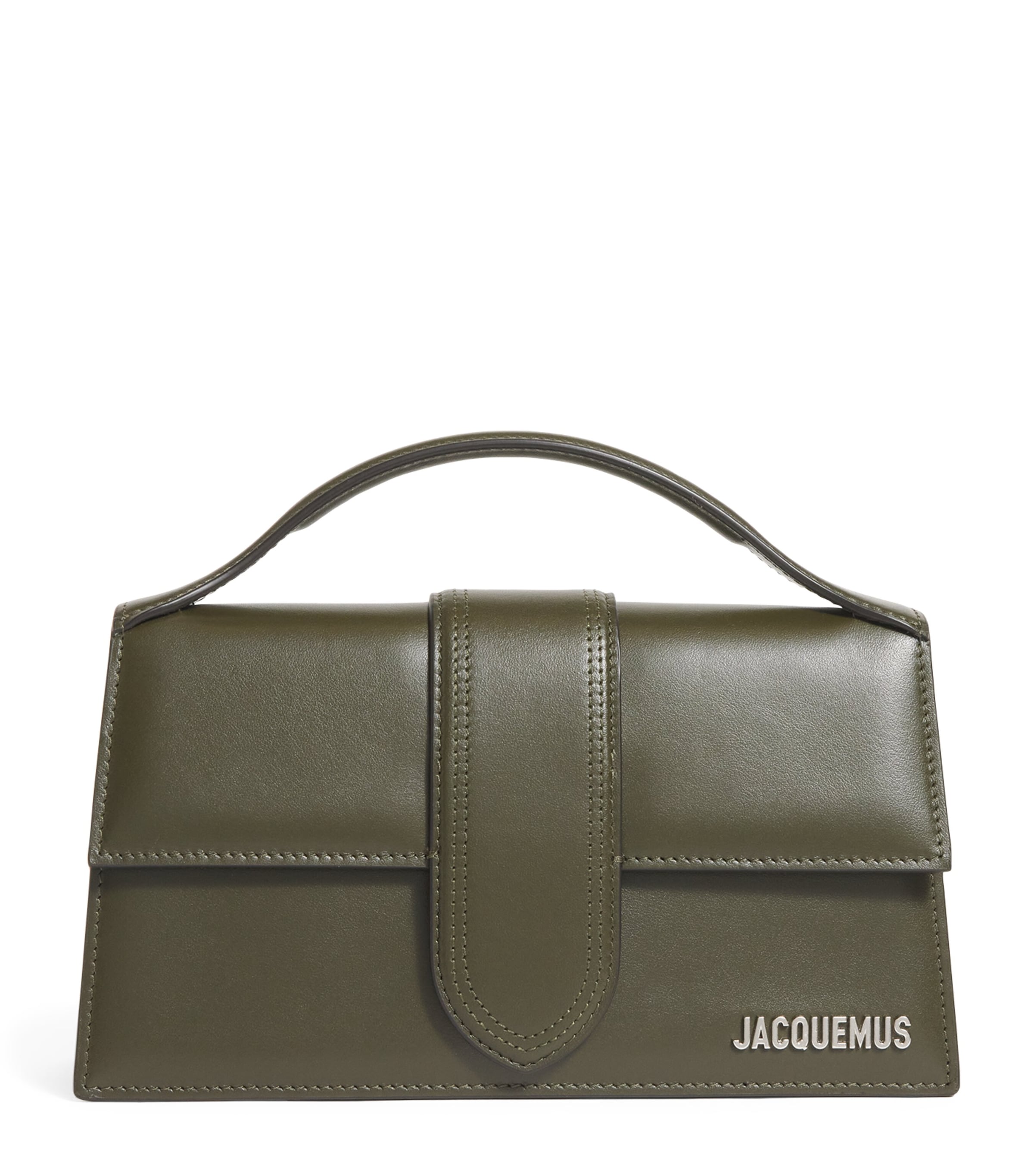 Jacquemus Leather Le Grand Bambino Top-handle Bag In Green