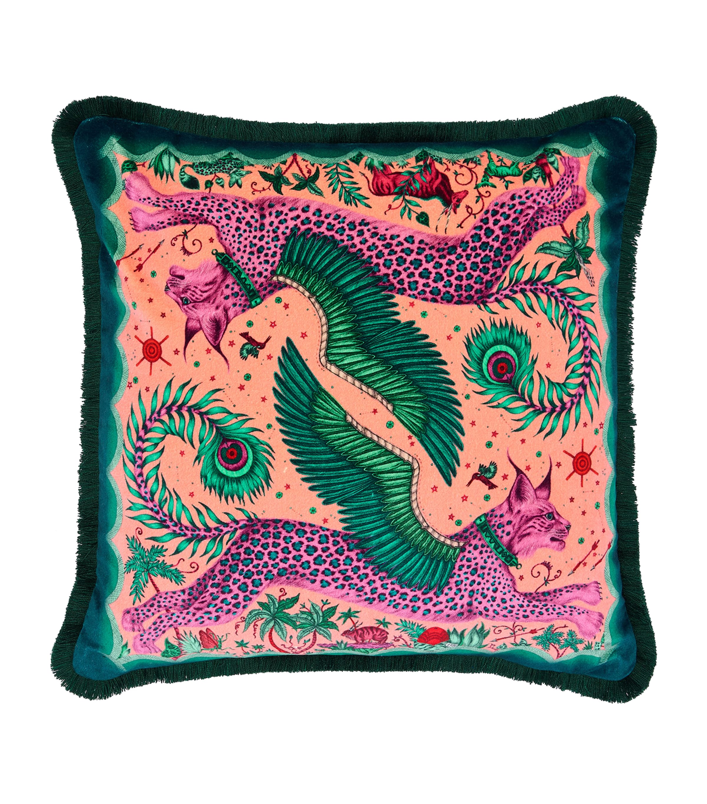 Emma J Shipley Velvet Lynx Cushion