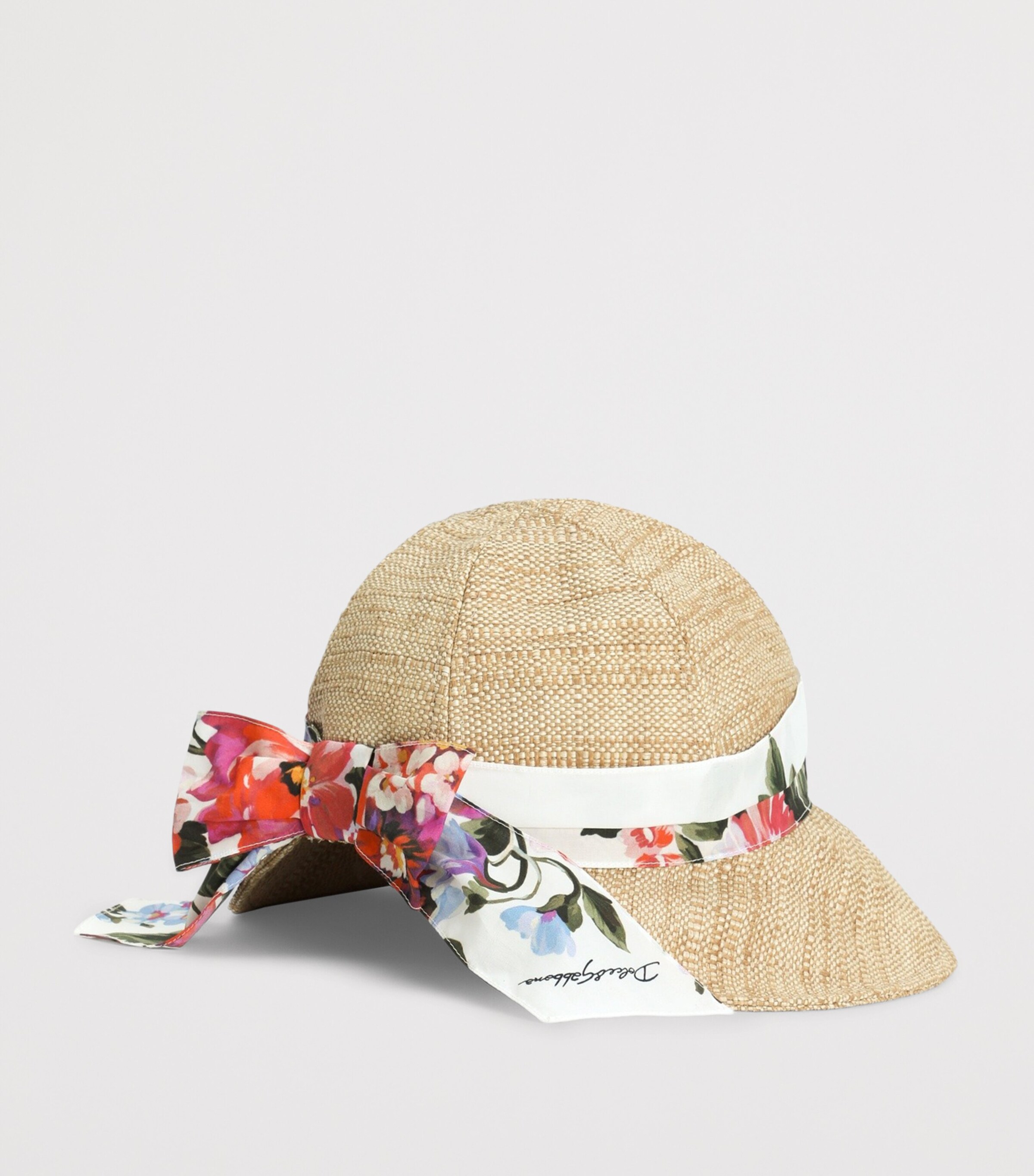 Dolce&Gabbana Kids Raffia Floral-Band Sun Hat Image 2