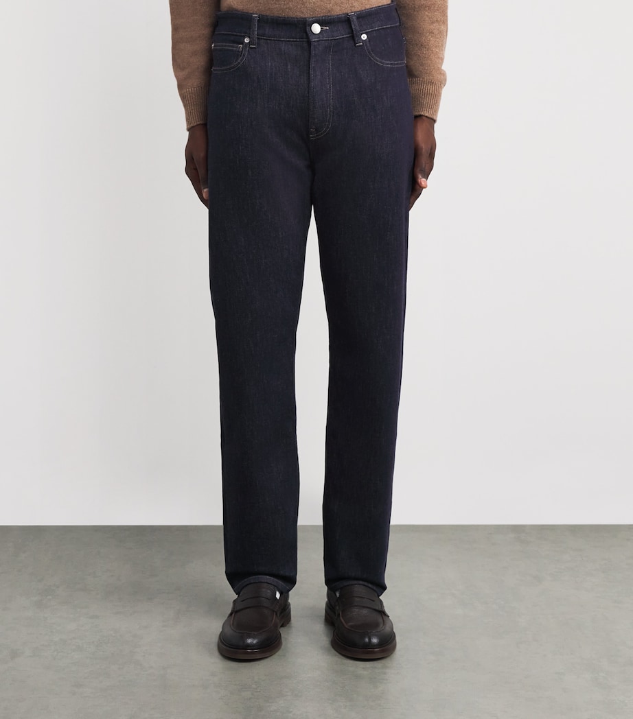 Cotton-Wool Slim Jeans B80 - BLUE - NIGHT Image 3