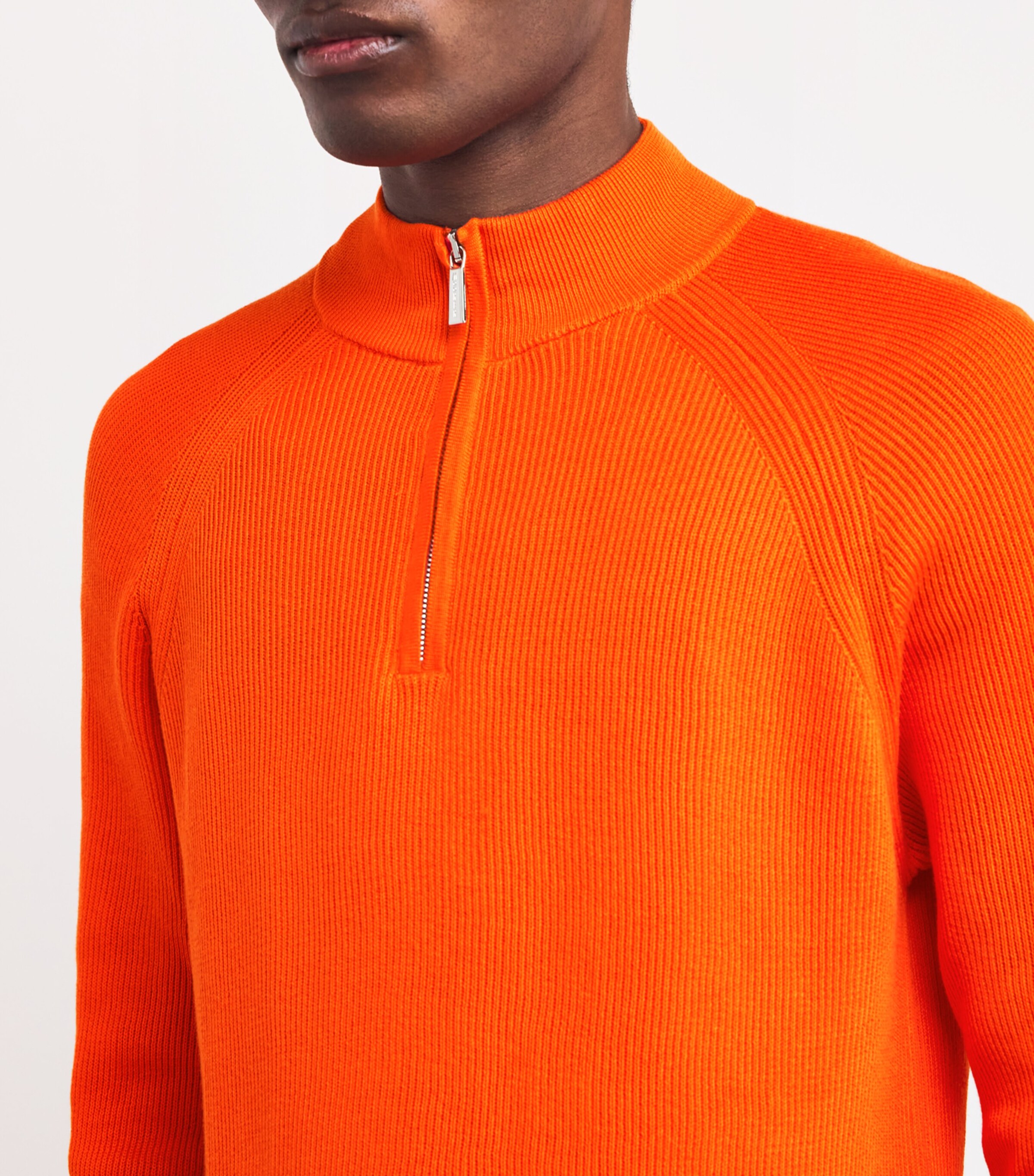 Cotton Quarter-Zip Sweater U0800-ARANCIO Image 6