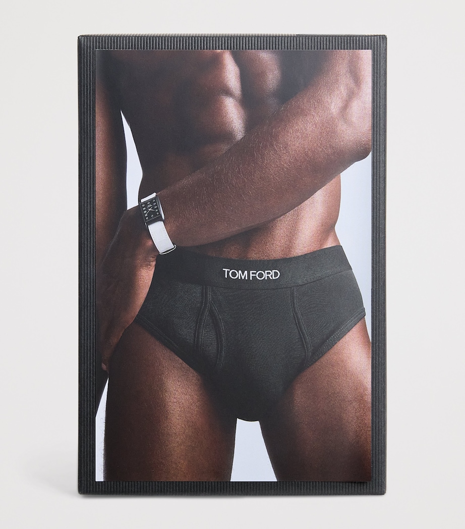 Stretch-Cotton Logo Briefs 438BLUE Image 4