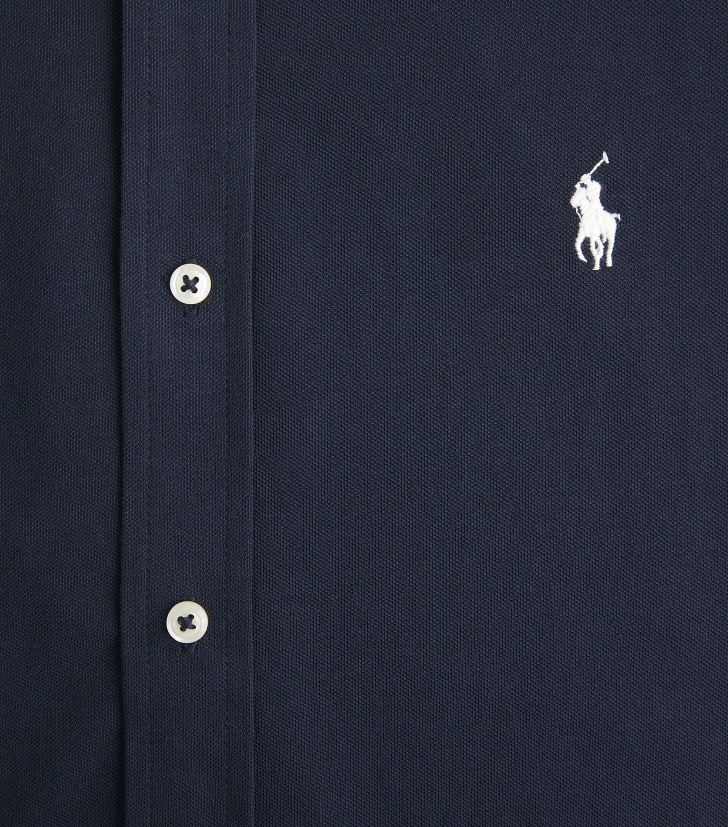Polo Ralph Lauren Mens Cotton Featherweight Mesh Shirt Aviator Navy Image 6