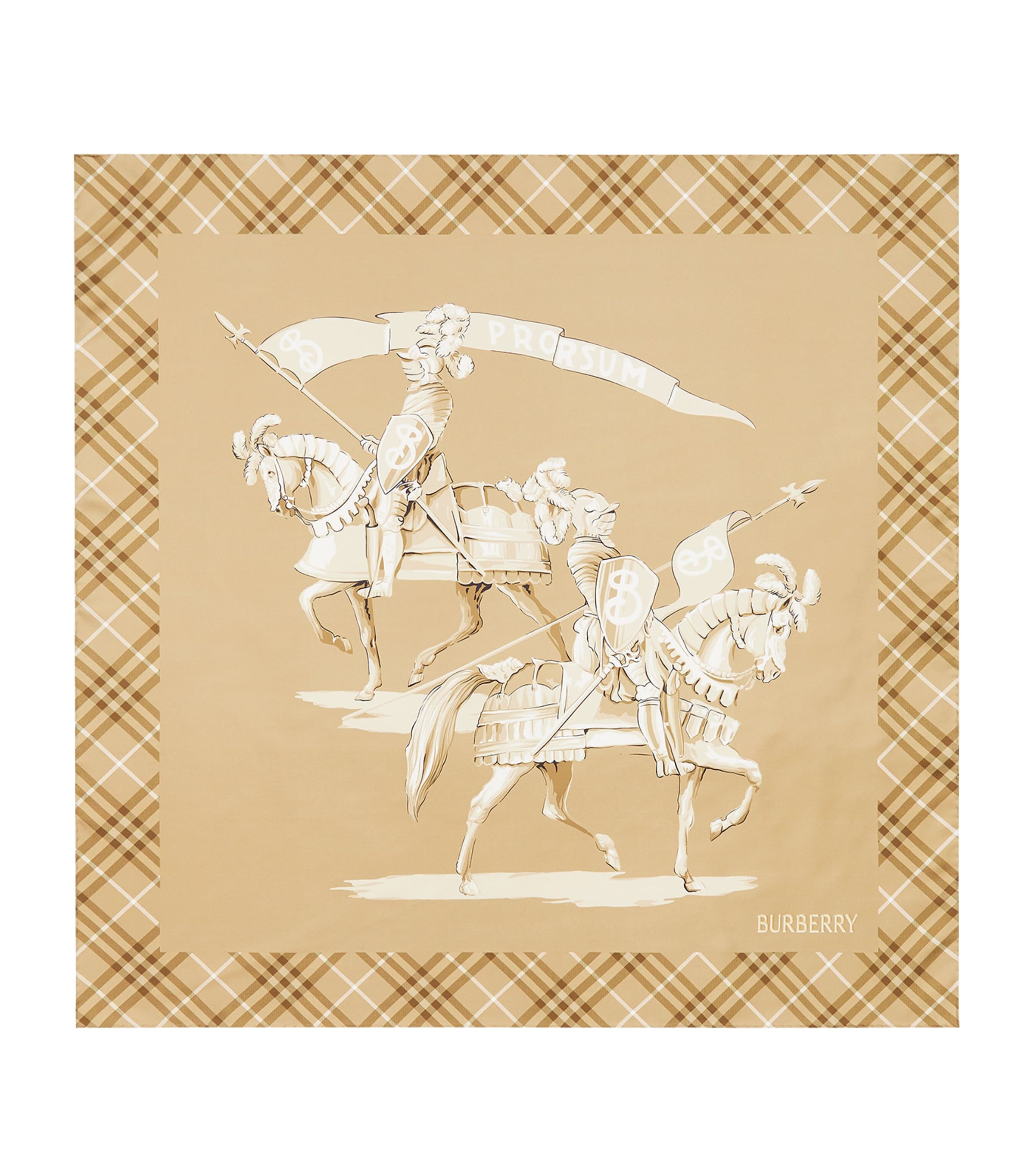 Burberry Silk Archive EKD Scarf Finch Beige Image 1