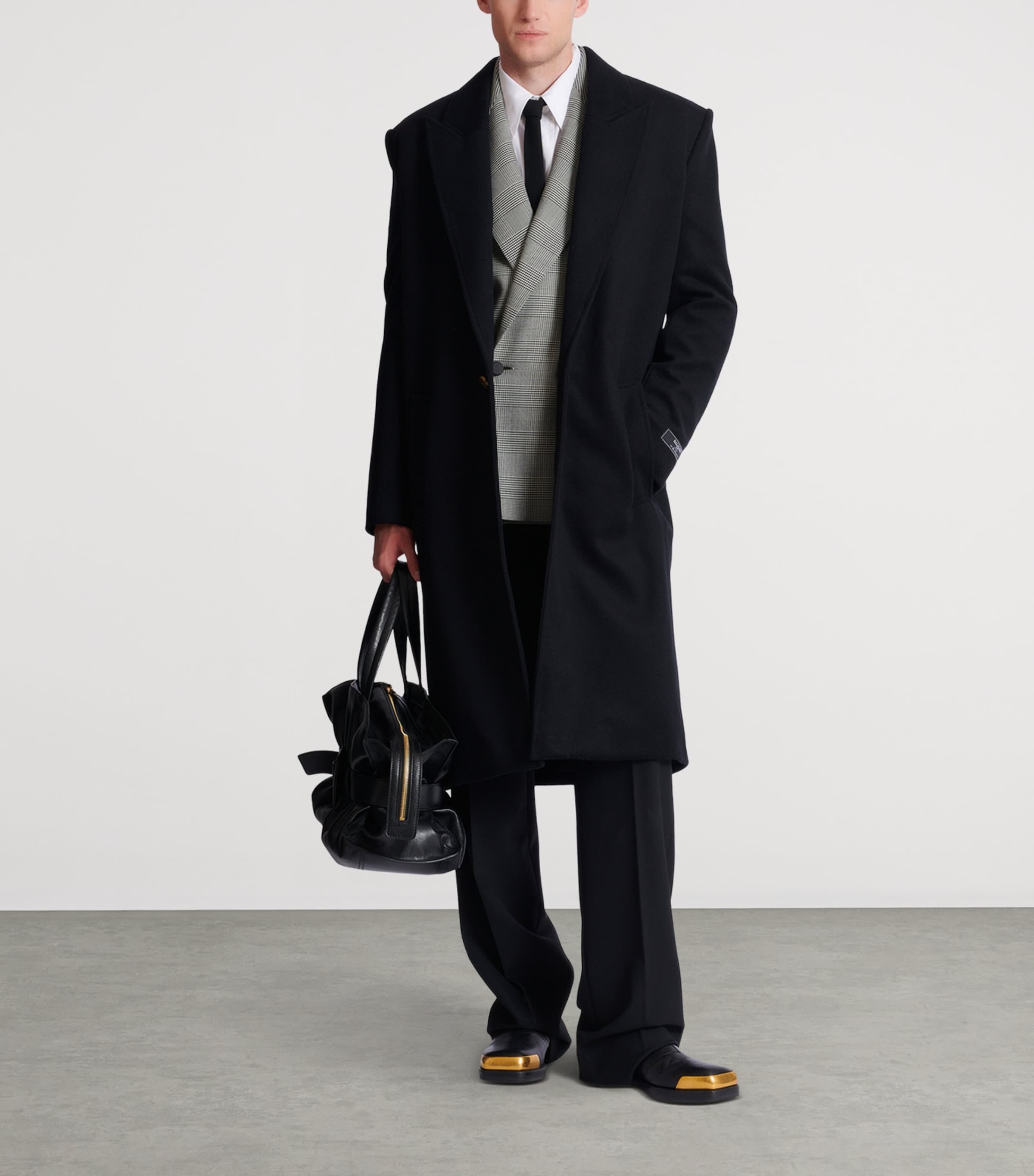 Wool-Cashmere Overcoat 0PA NOIR Image 3